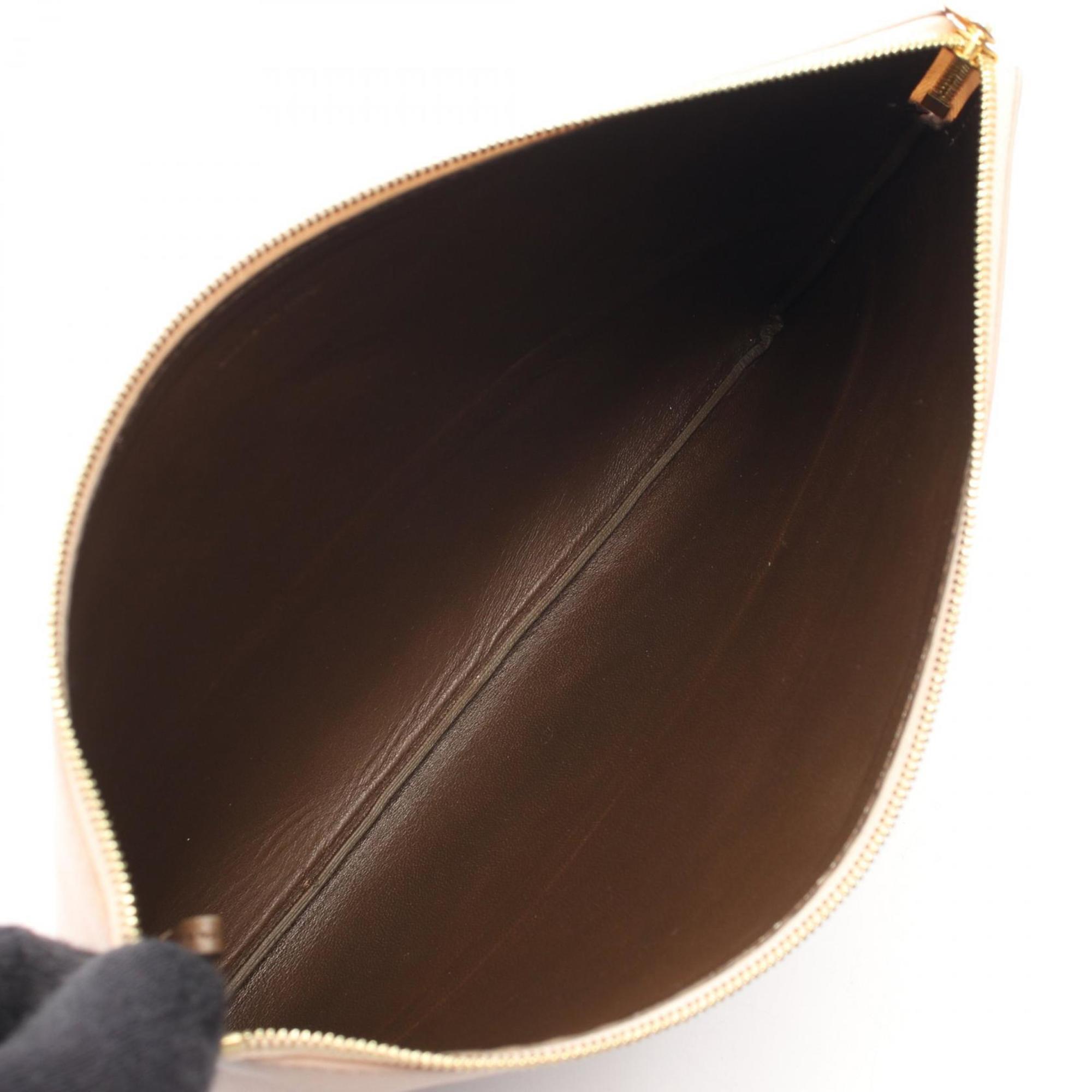 Celine Beige Leather Clutch Bag (Pre-Owned)