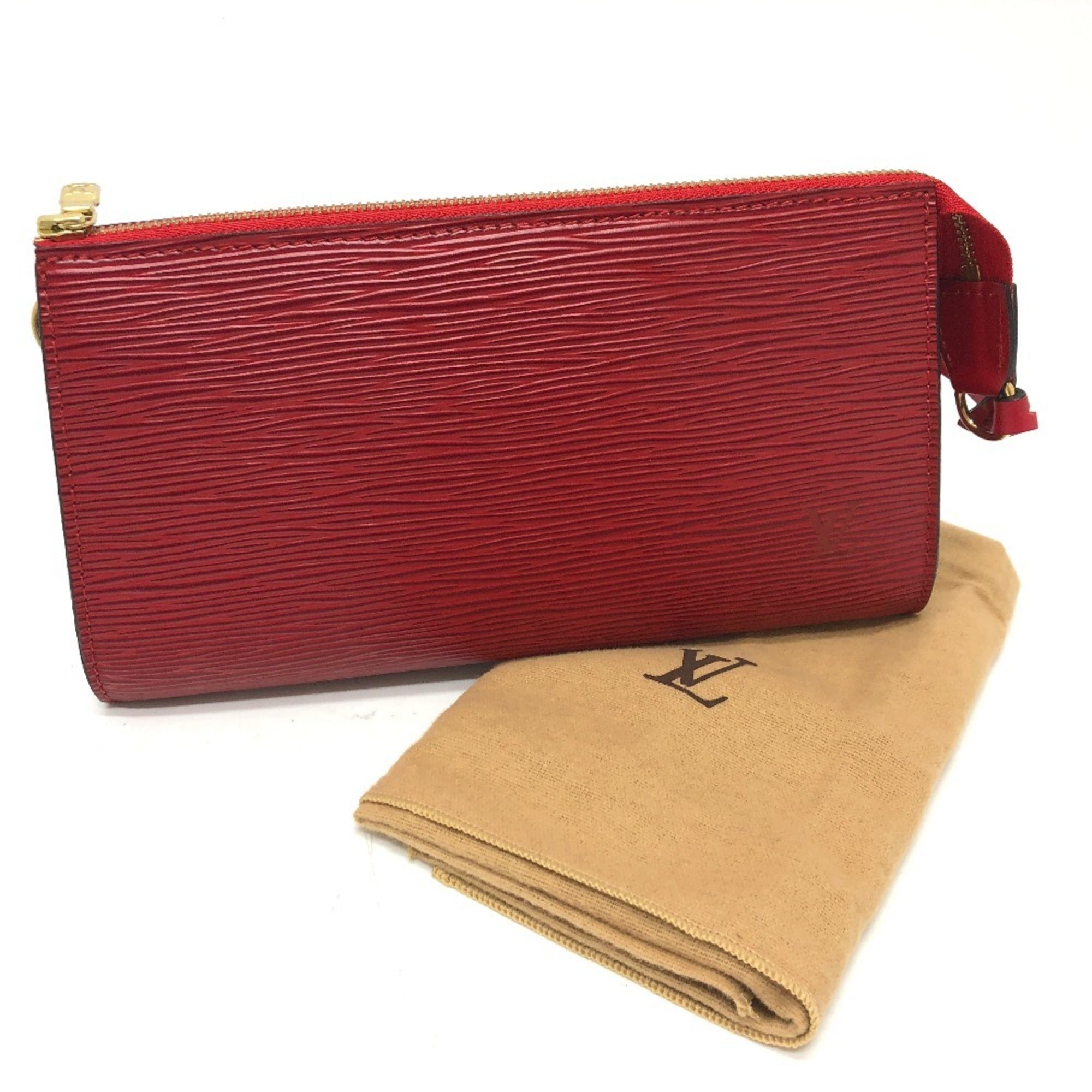 Louis Vuitton Epi Red Color Epi Leather Handbag Pochette Shoulder Bag (Pre-Owned)