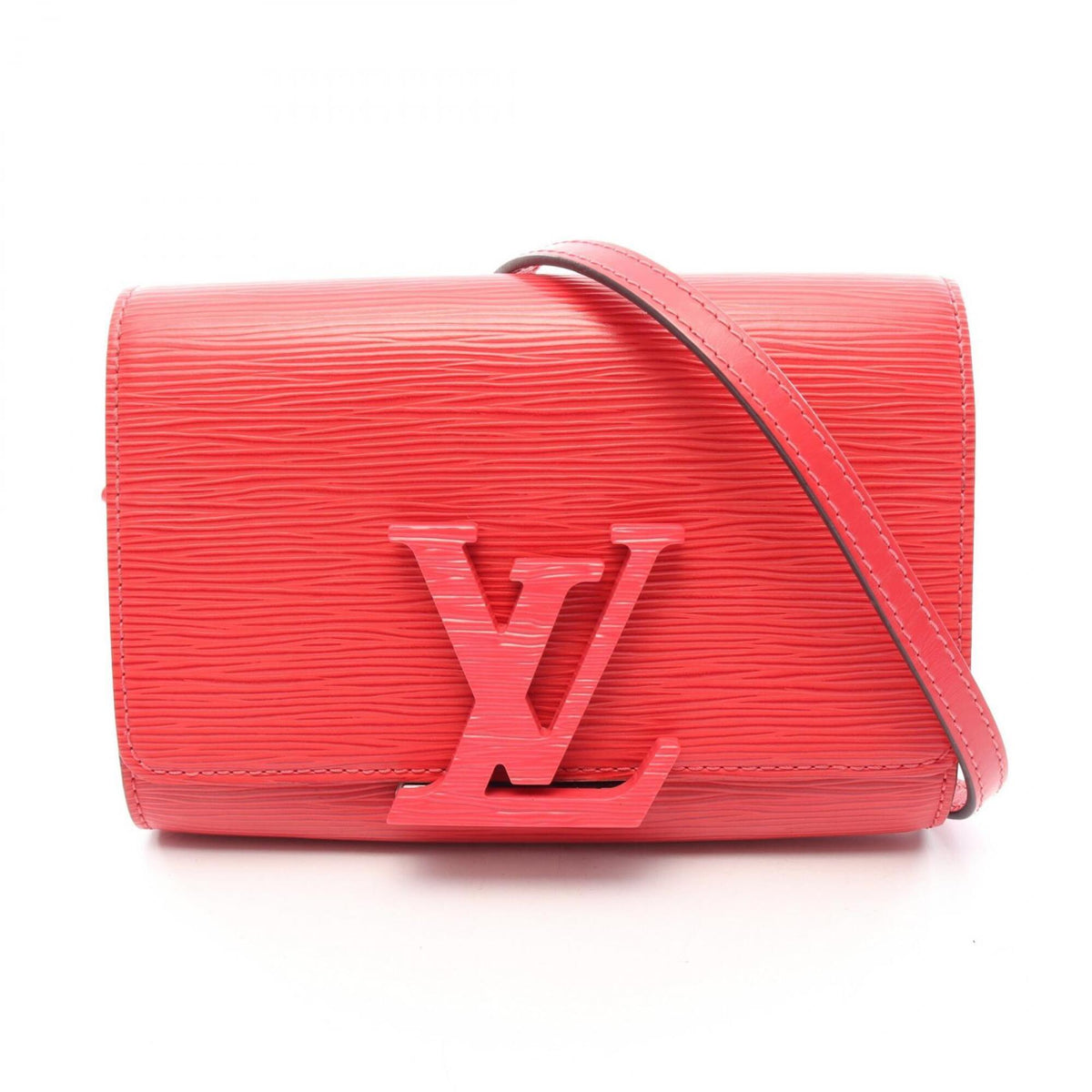 Louis Vuitton Red Color Leather Handbag Shoulder Bag (Pre-Owned)