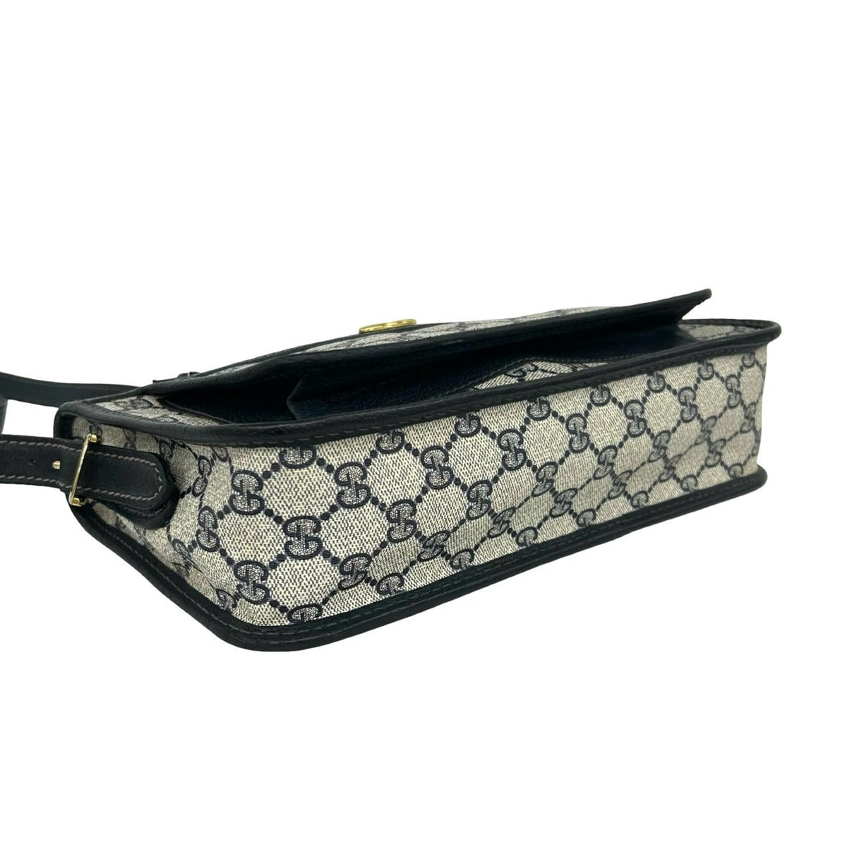 Gucci Navy Leather Pvc Pochette Shoulder Bag (Pre-Owned)