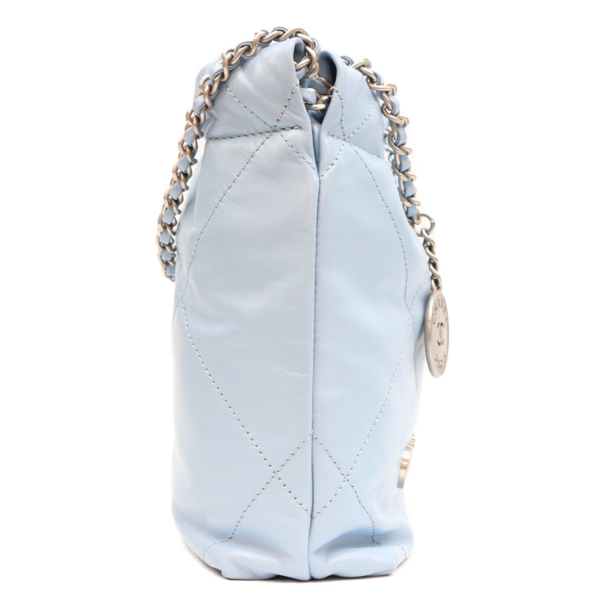 Chanel Blue Leather Shoulder Bag (Pre-Owned)
