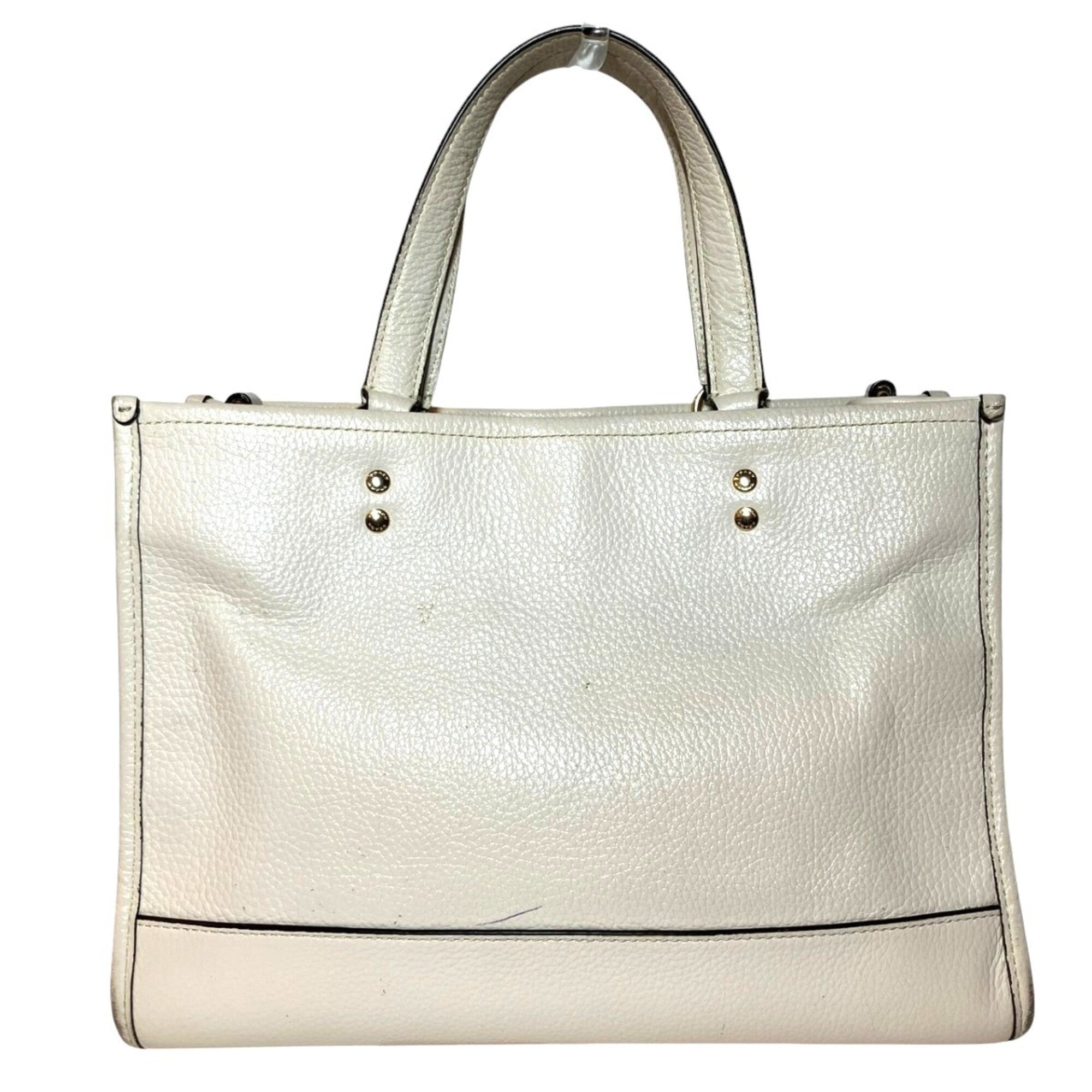 Coach White Leather Handbag (Pre-Owned)