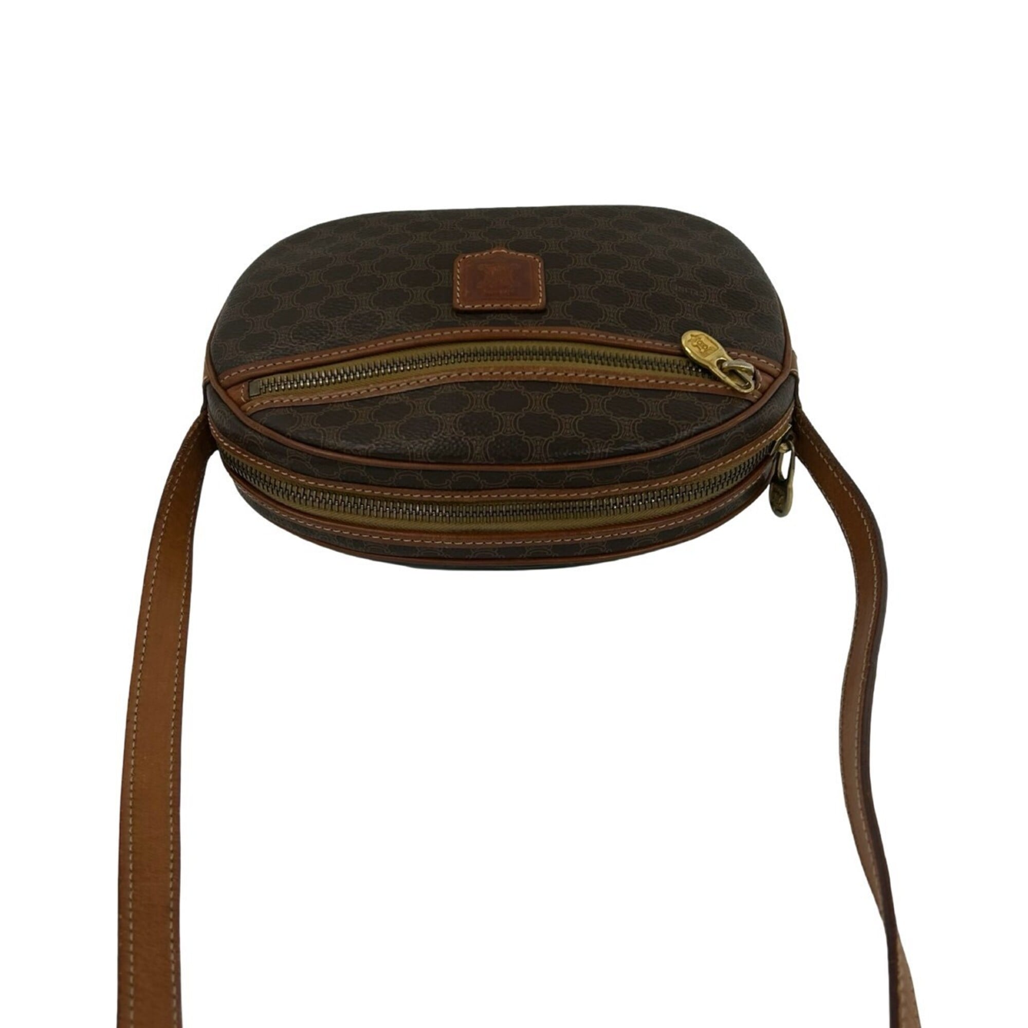 Celine Brown Leather Pvc Pochette Shoulder Bag (Pre-Owned)