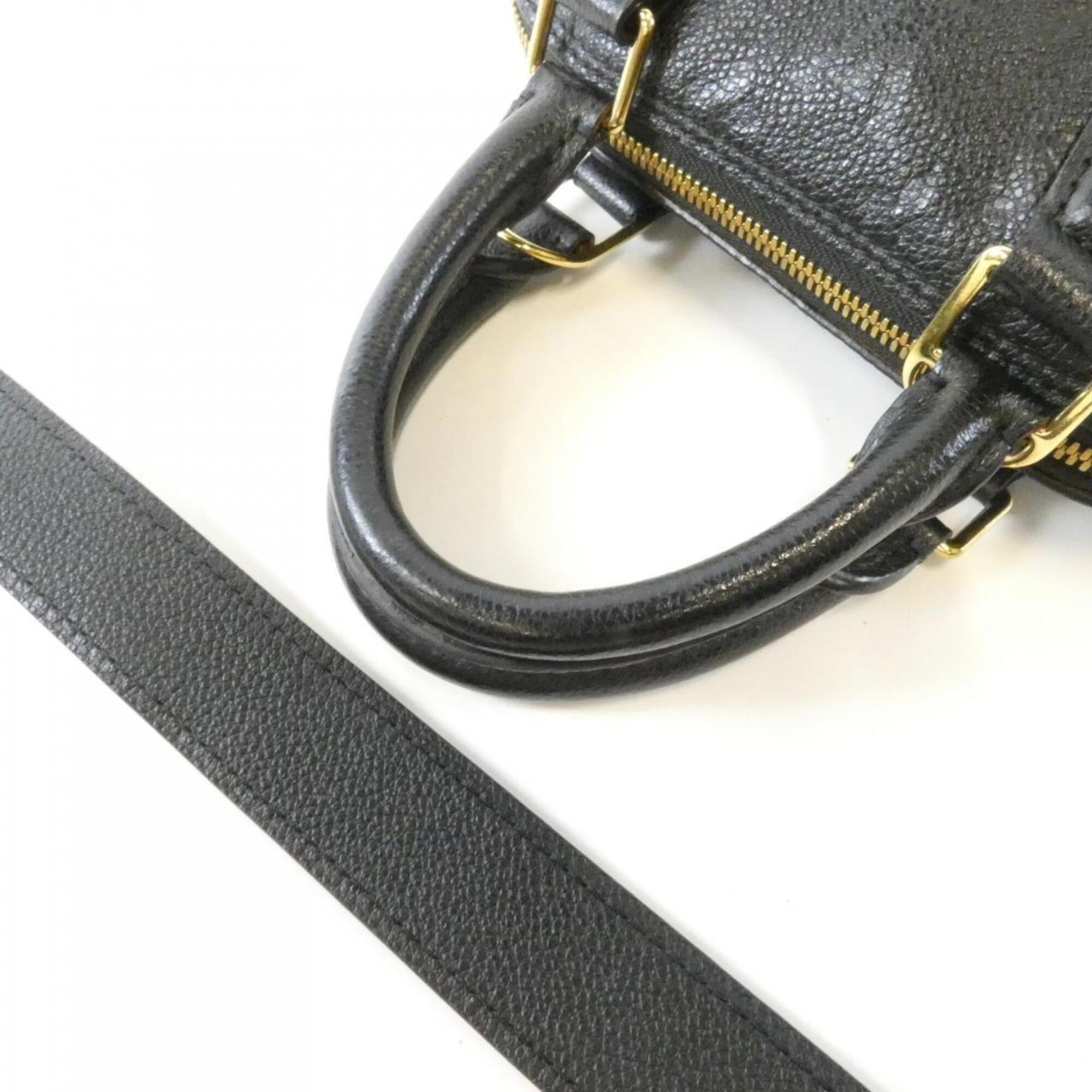 Louis Vuitton Black Leather Handbag (Pre-Owned)