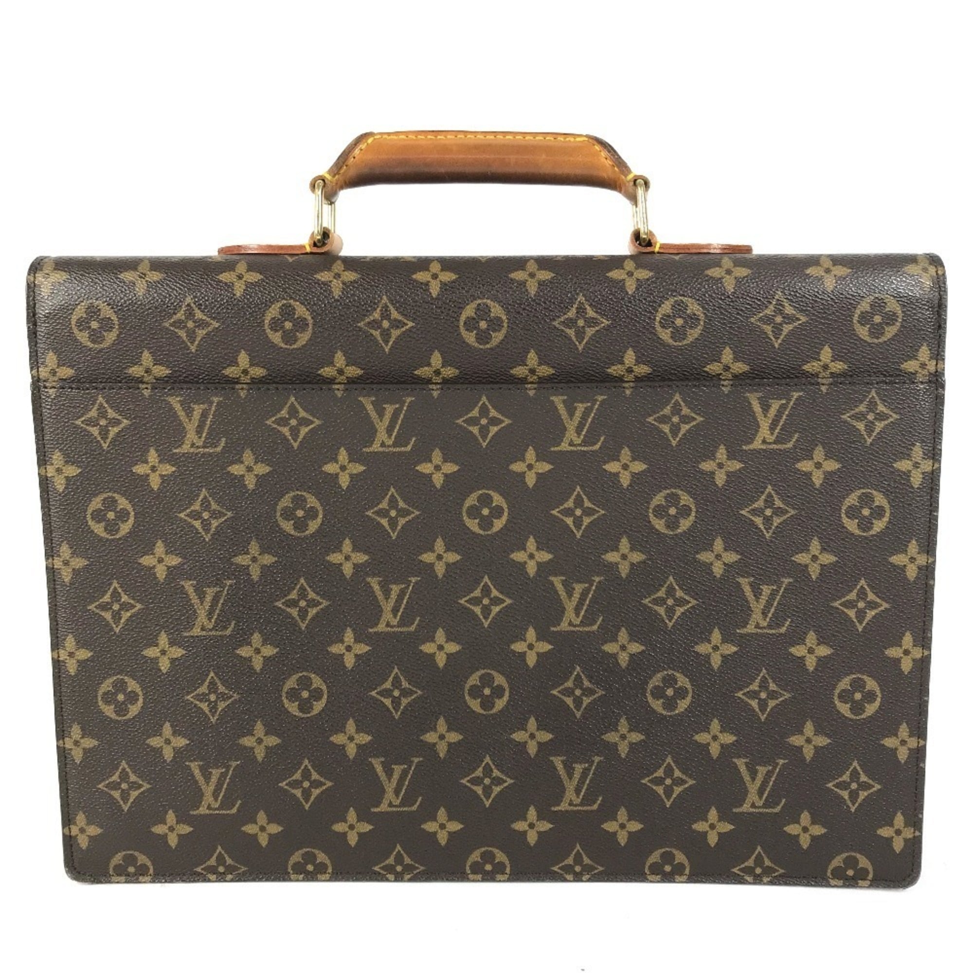 Louis Vuitton Brown Monogram Monogram Briefcase Handbag Tote Bag (Pre-Owned)