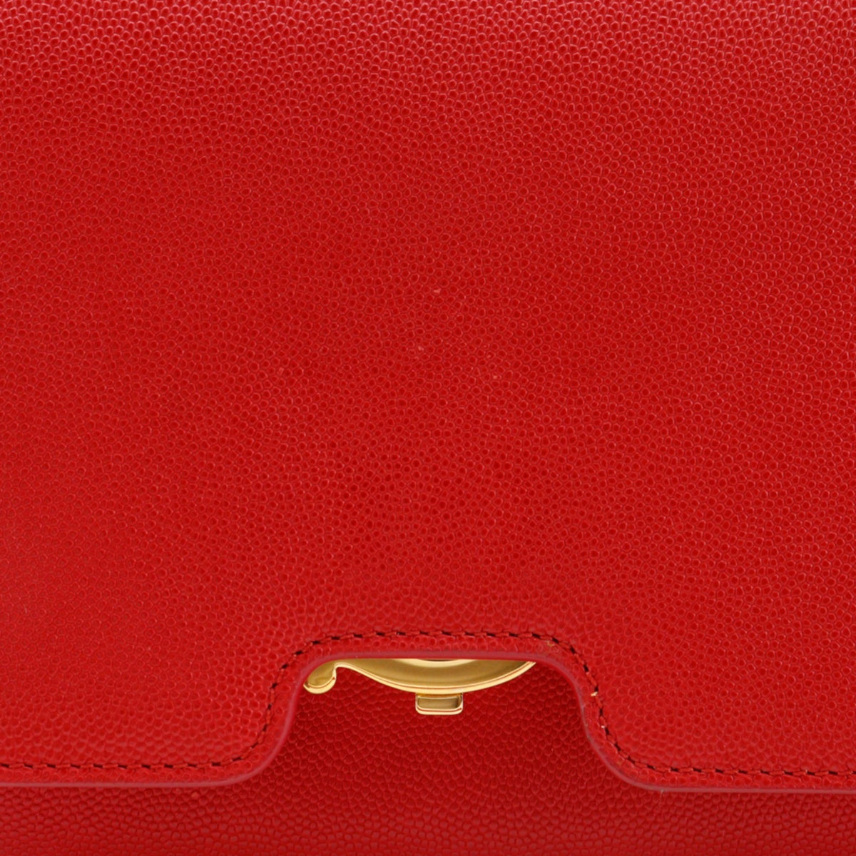 Burberry Red Color Leather Shoulder Bag (Pre-Owned)