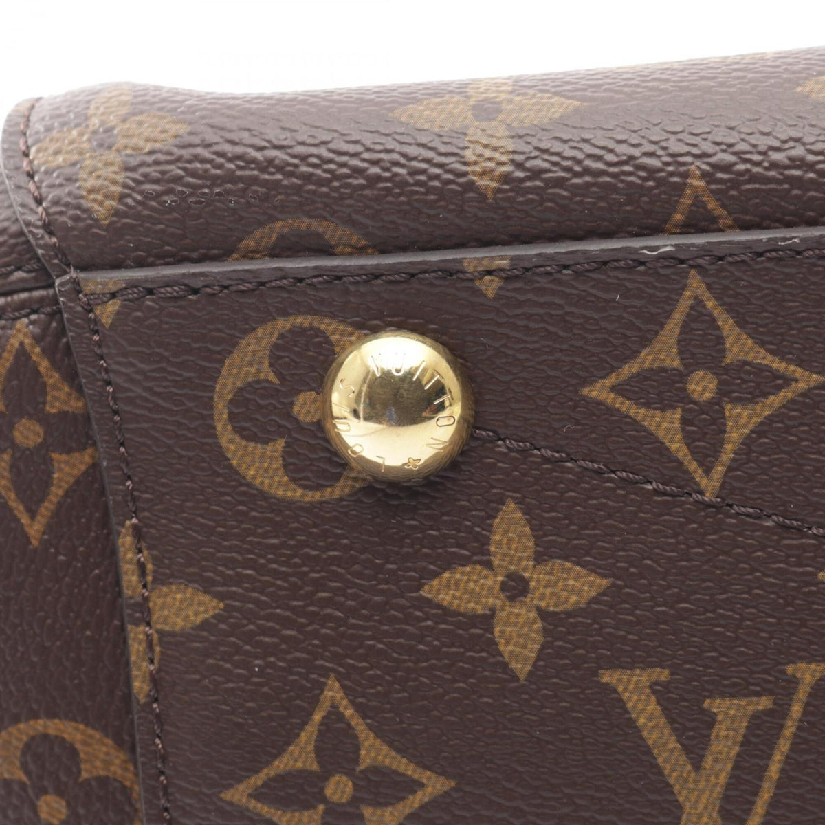 Louis Vuitton Brown Pvc Coated Canvas Leather Handbag (Pre-Owned)