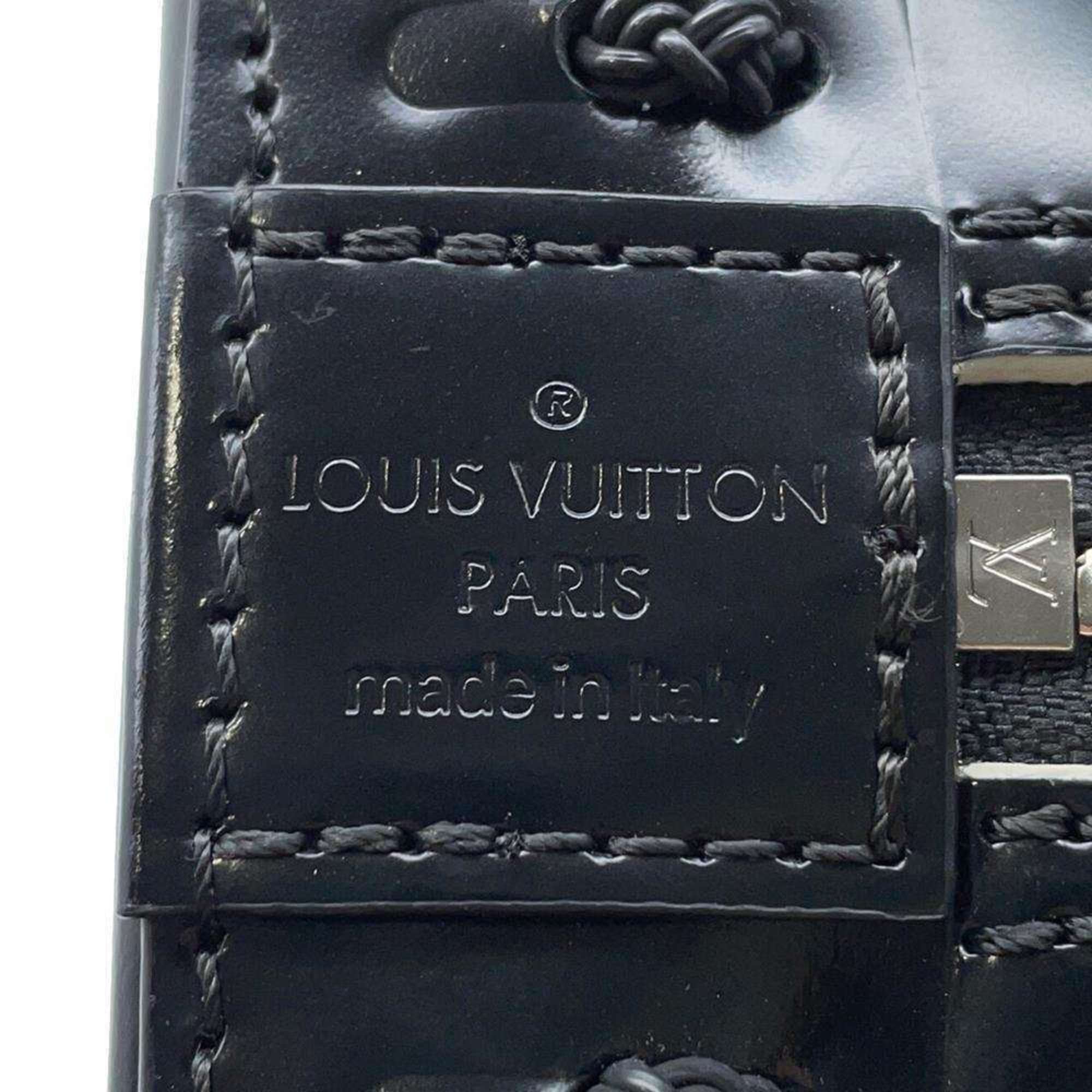 Louis Vuitton Black Noir Patent Leather Handbag (Pre-Owned)