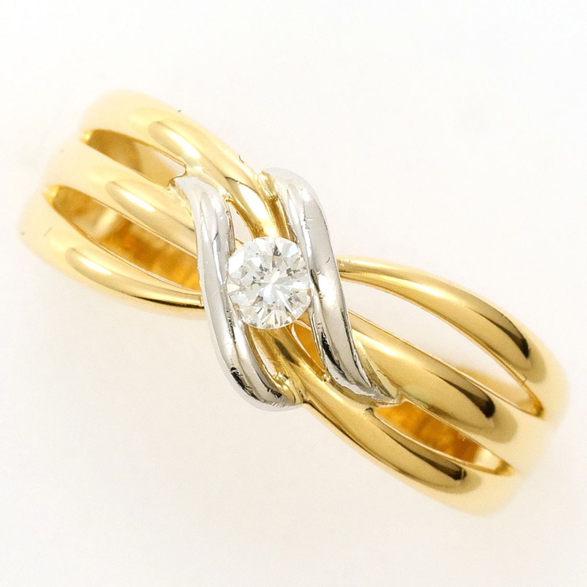 Unbranded Platinum Yellow Gold Yellow Gold (18K) Platinum 900 Band Ring (Pre-Owned)