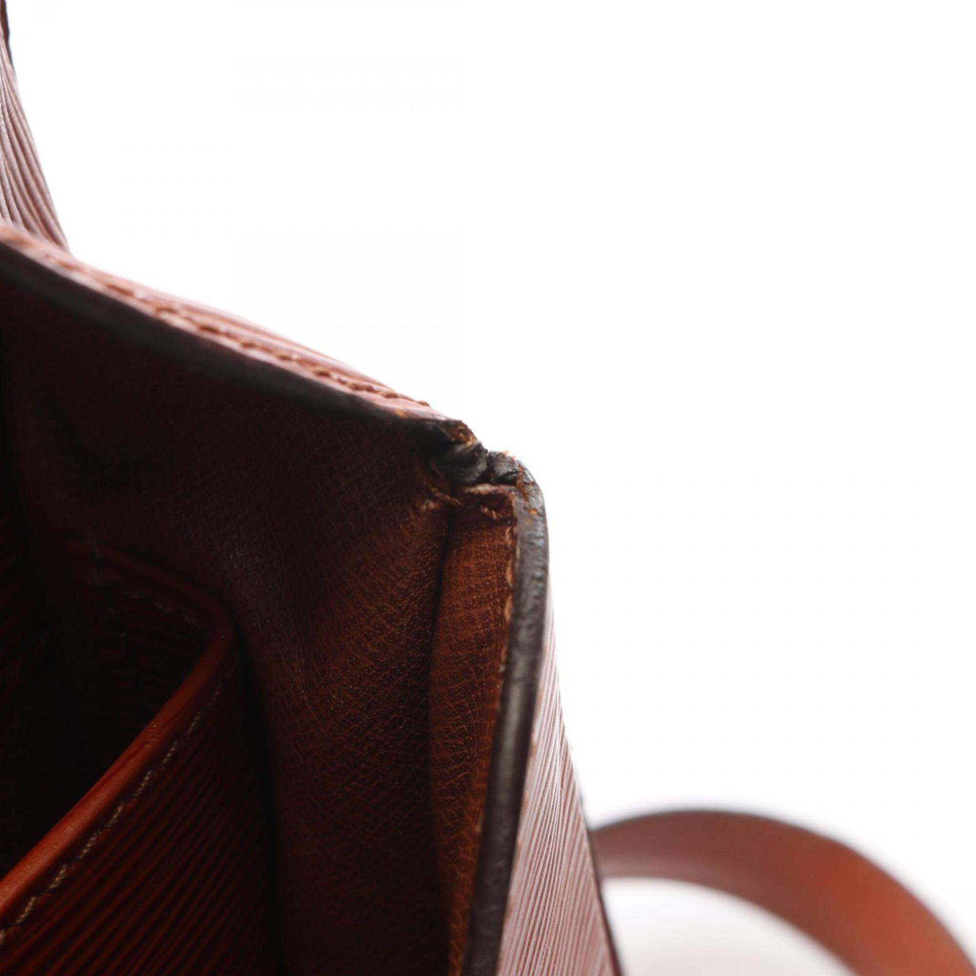 Louis Vuitton Brown Leather Handbag Shoulder Bag (Pre-Owned)