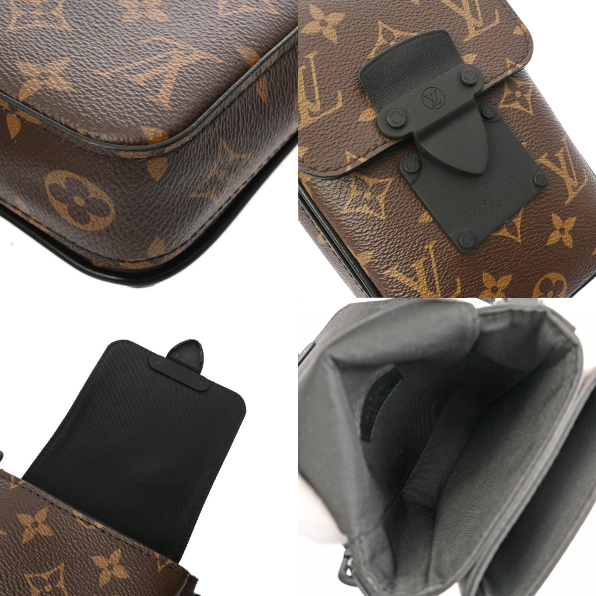 Louis Vuitton Black Brown Monogram Shoulder Bag (Pre-Owned)
