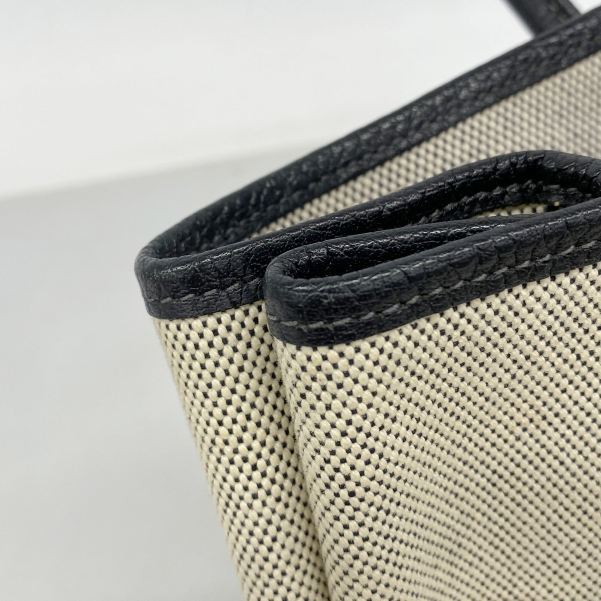 Hermes Beige Black Toile H Tote Bag (Pre-Owned)