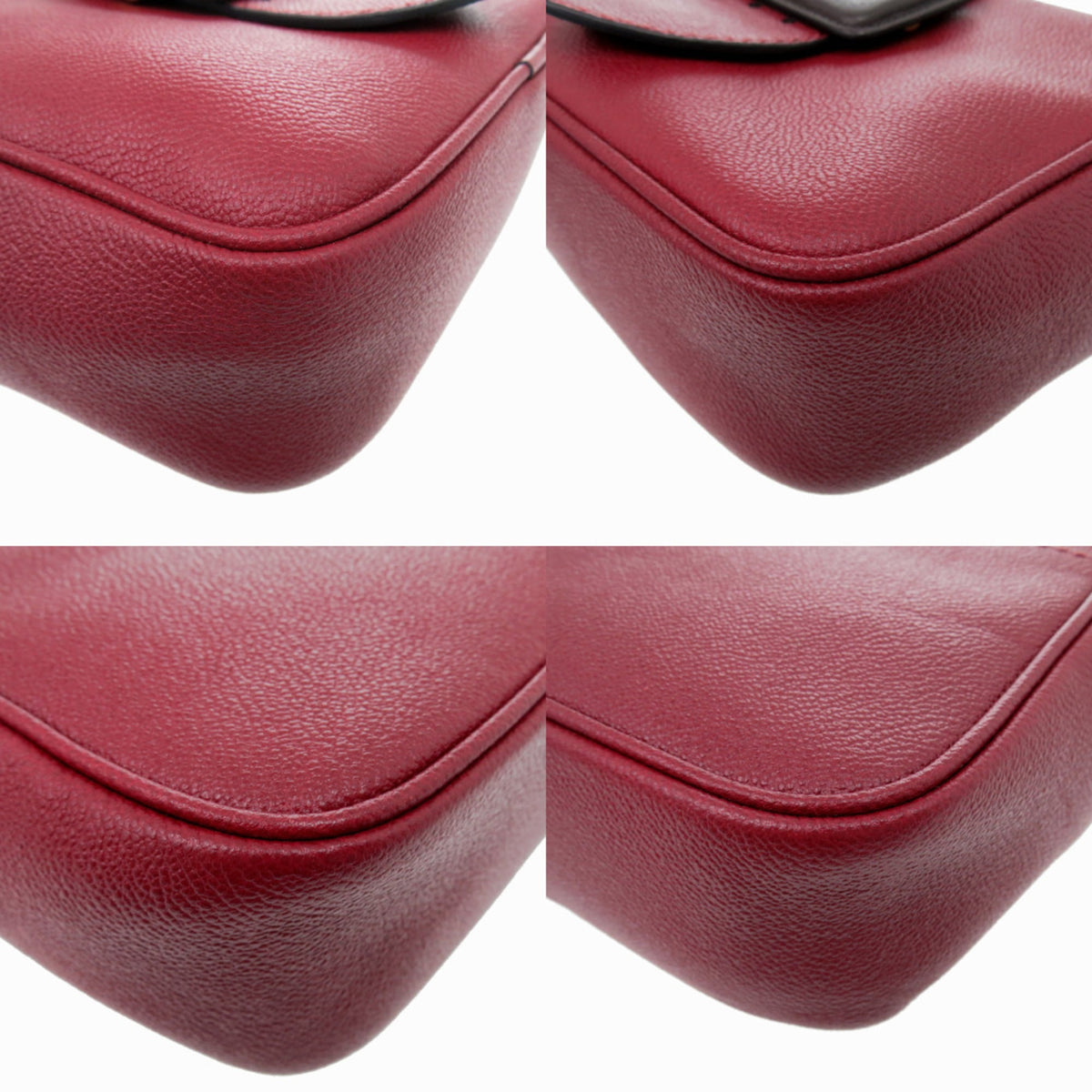 Burberry Bordeaux Leather Shoulder Bag (Pre-Owned)