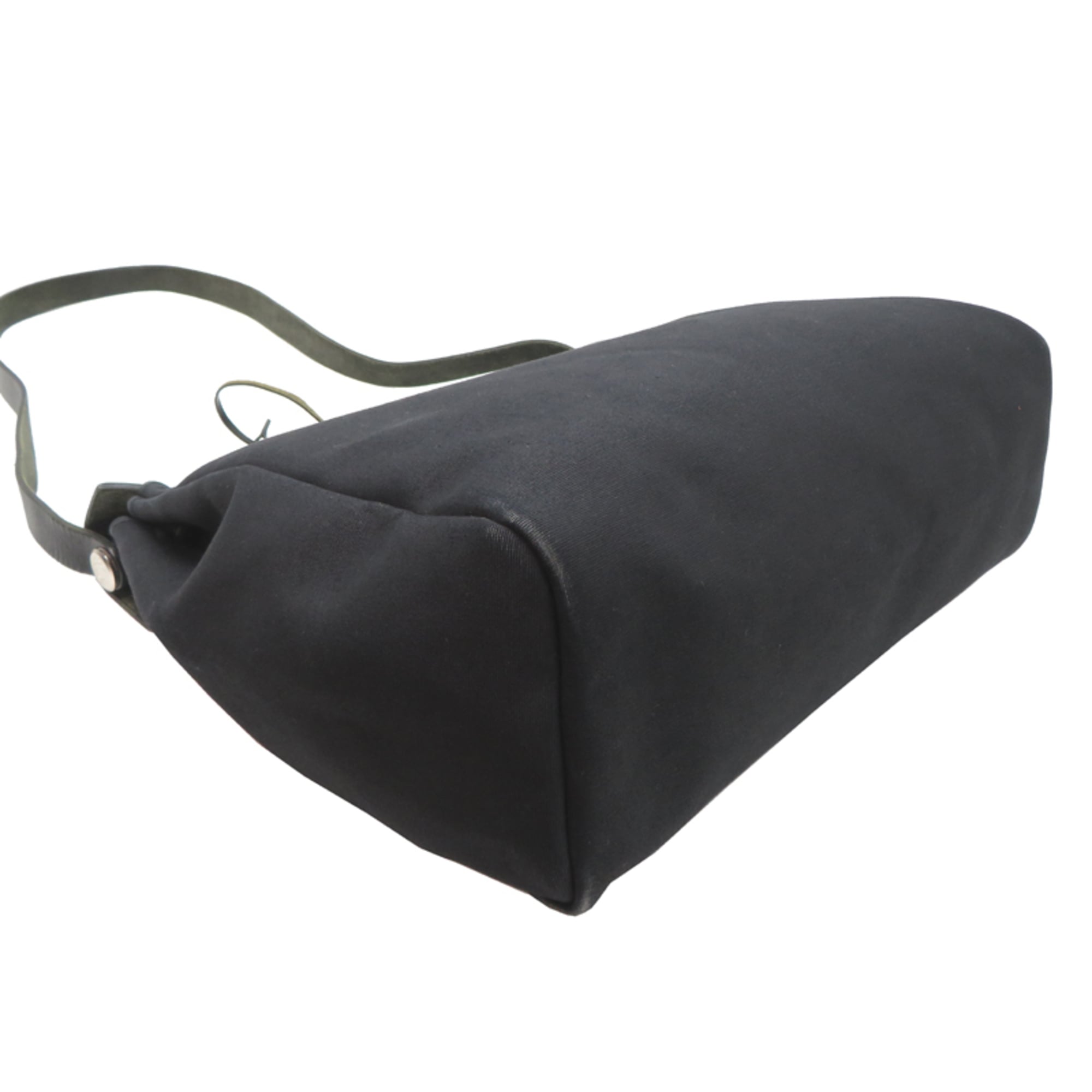 Hermes Black Toile Officier Handbag (Pre-Owned)