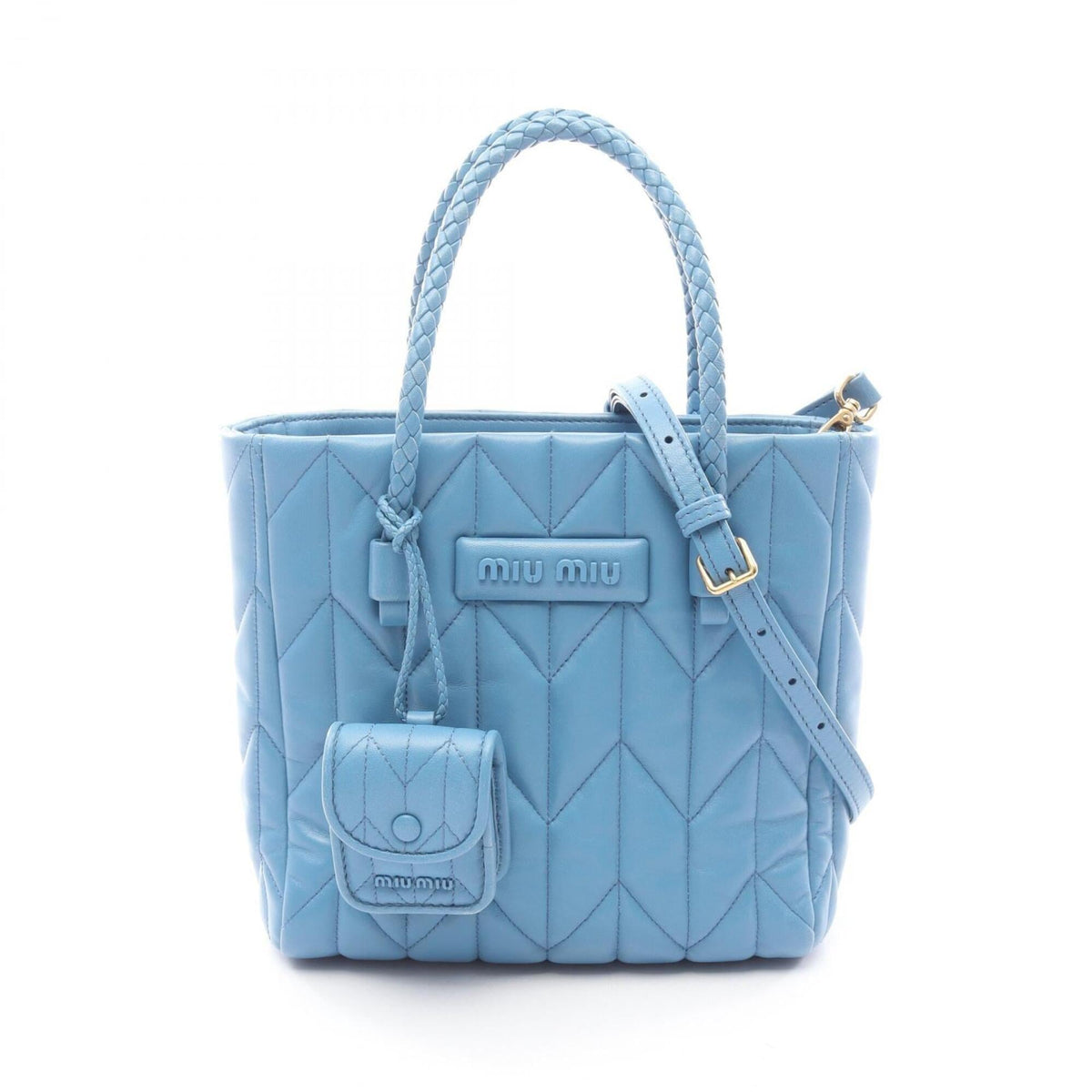 Miu Miu Blue Leather Handbag (Pre-Owned)