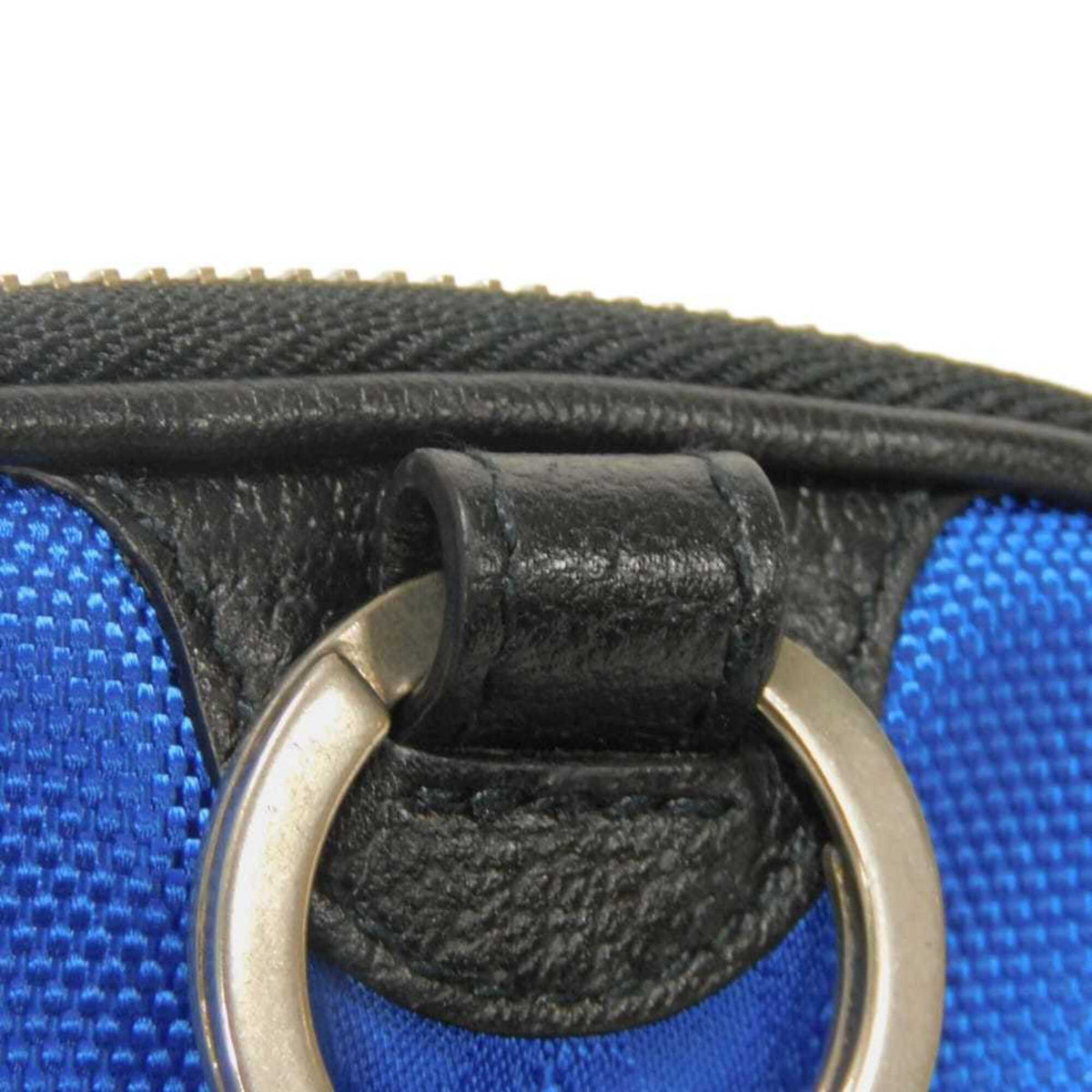 Gucci Blue Nylon Leather Coin Purse/Coin Case (Pre-Owned)