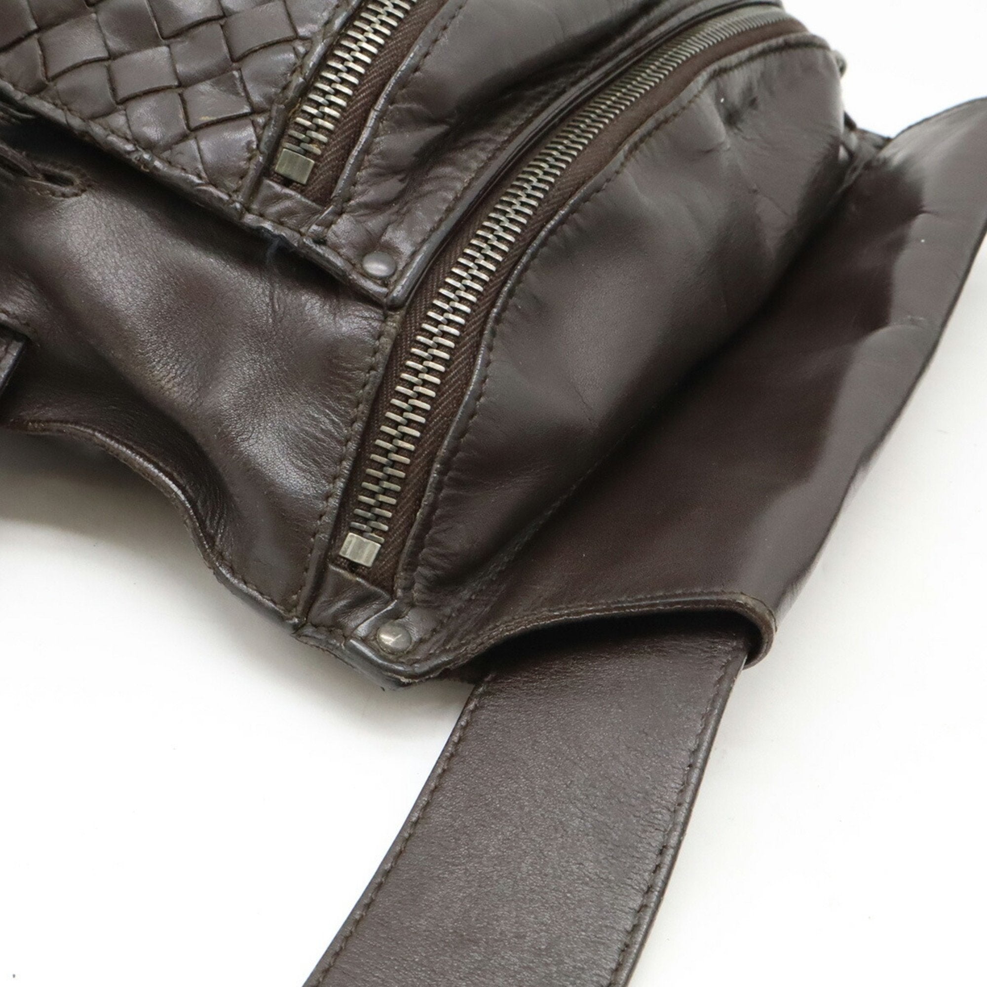 Bottega Veneta Brown Dark Brown Intrecciato Fanny Pack (Pre-Owned)