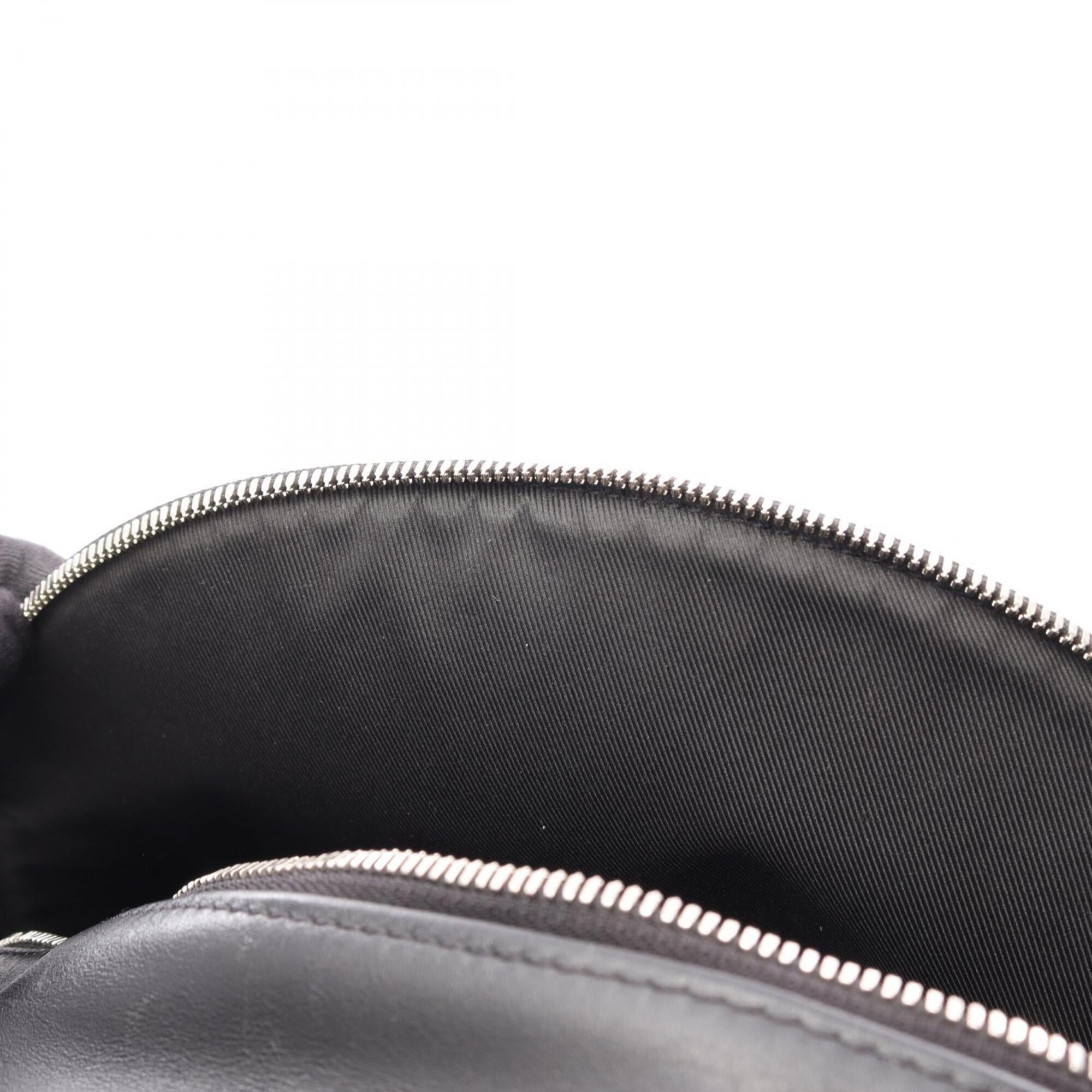 Louis Vuitton Black Brown Coated Canvas Leather Backpack Handbag (Pre-Owned)