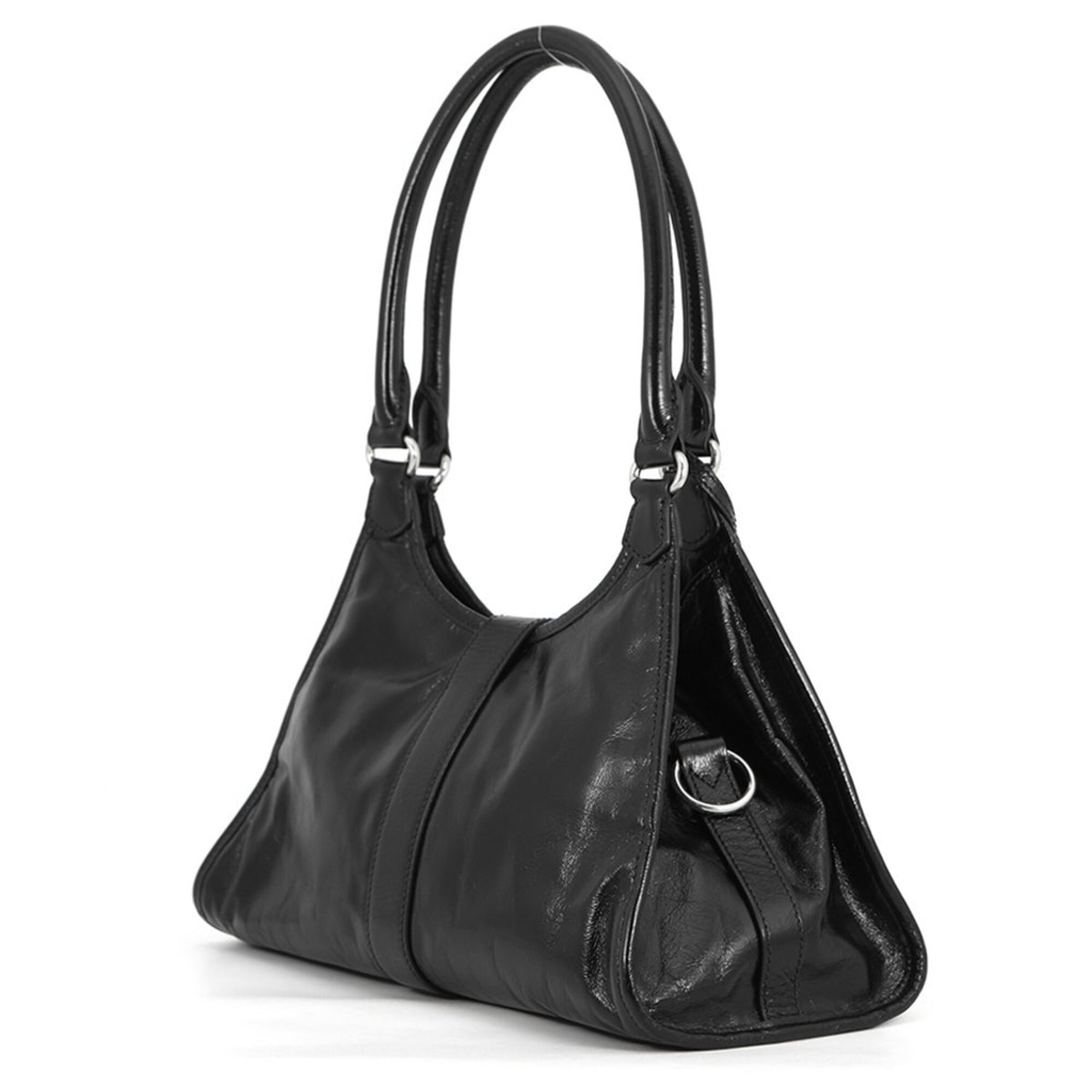 Prada Black Leather Handbag Shoulder Bag (Pre-Owned)