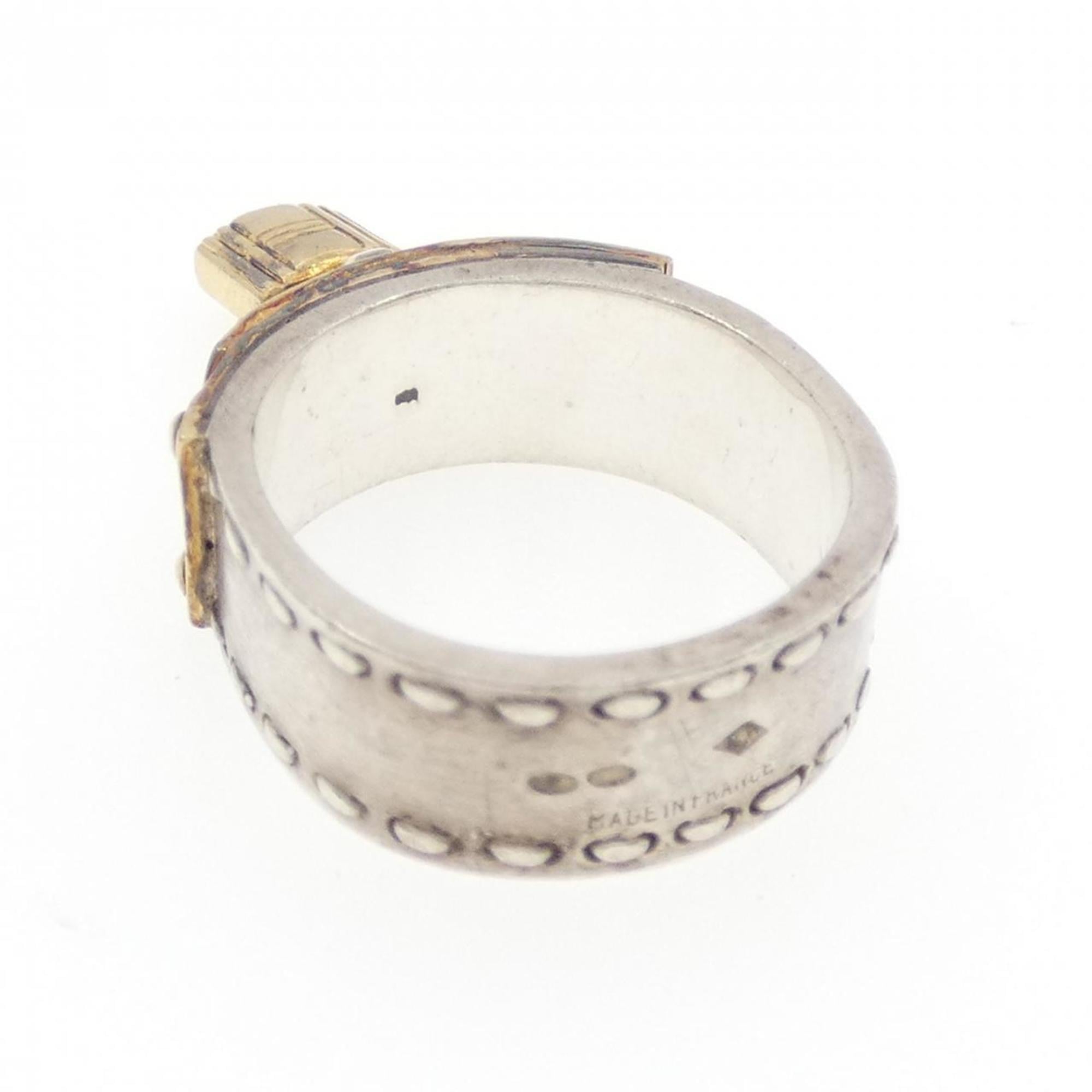 Hermes Silver Silver 925 Band Ring (Pre-Owned)