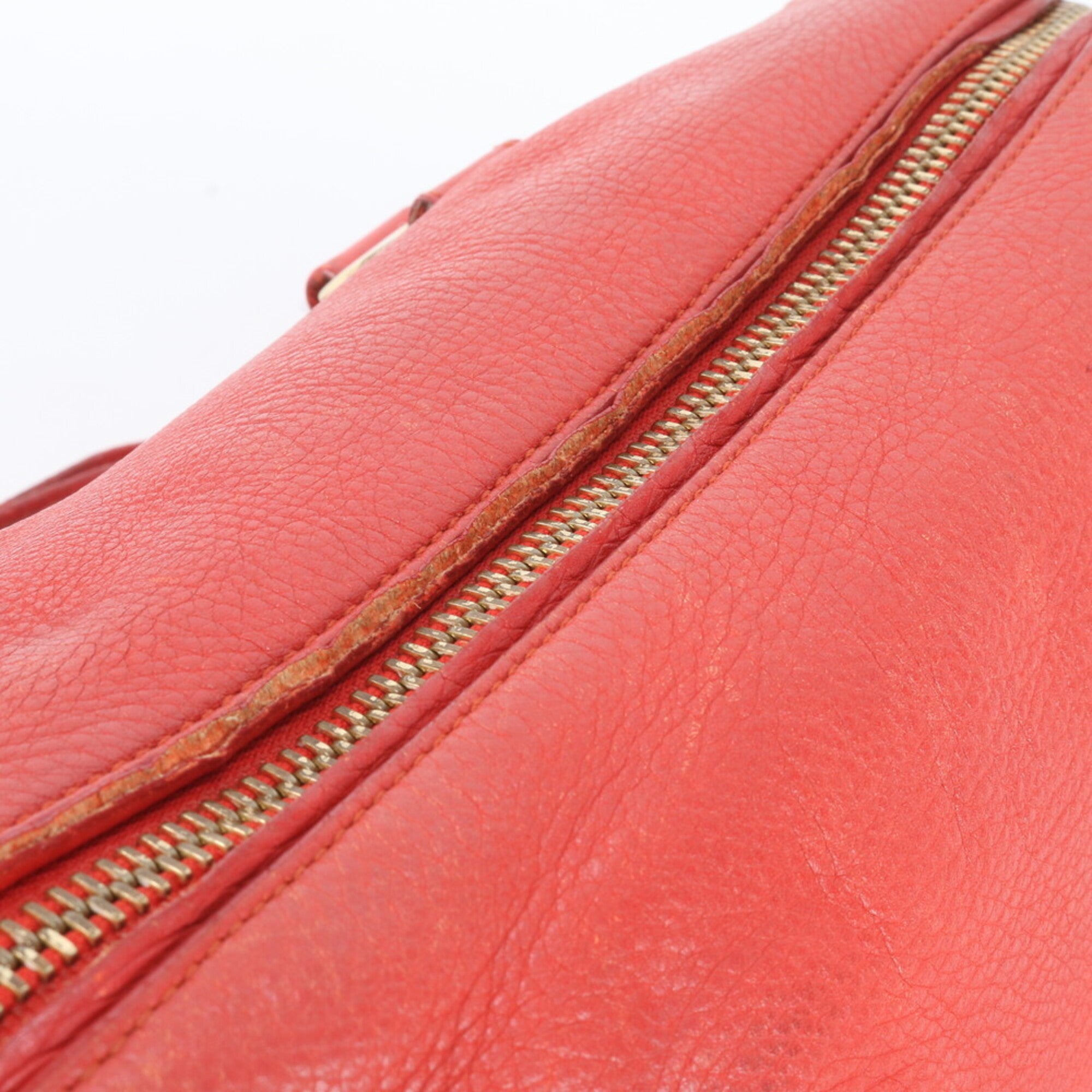 Salvatore Ferragamo Vara Red Color Leather Handbag Shoulder Bag Tote Bag (Pre-Owned)