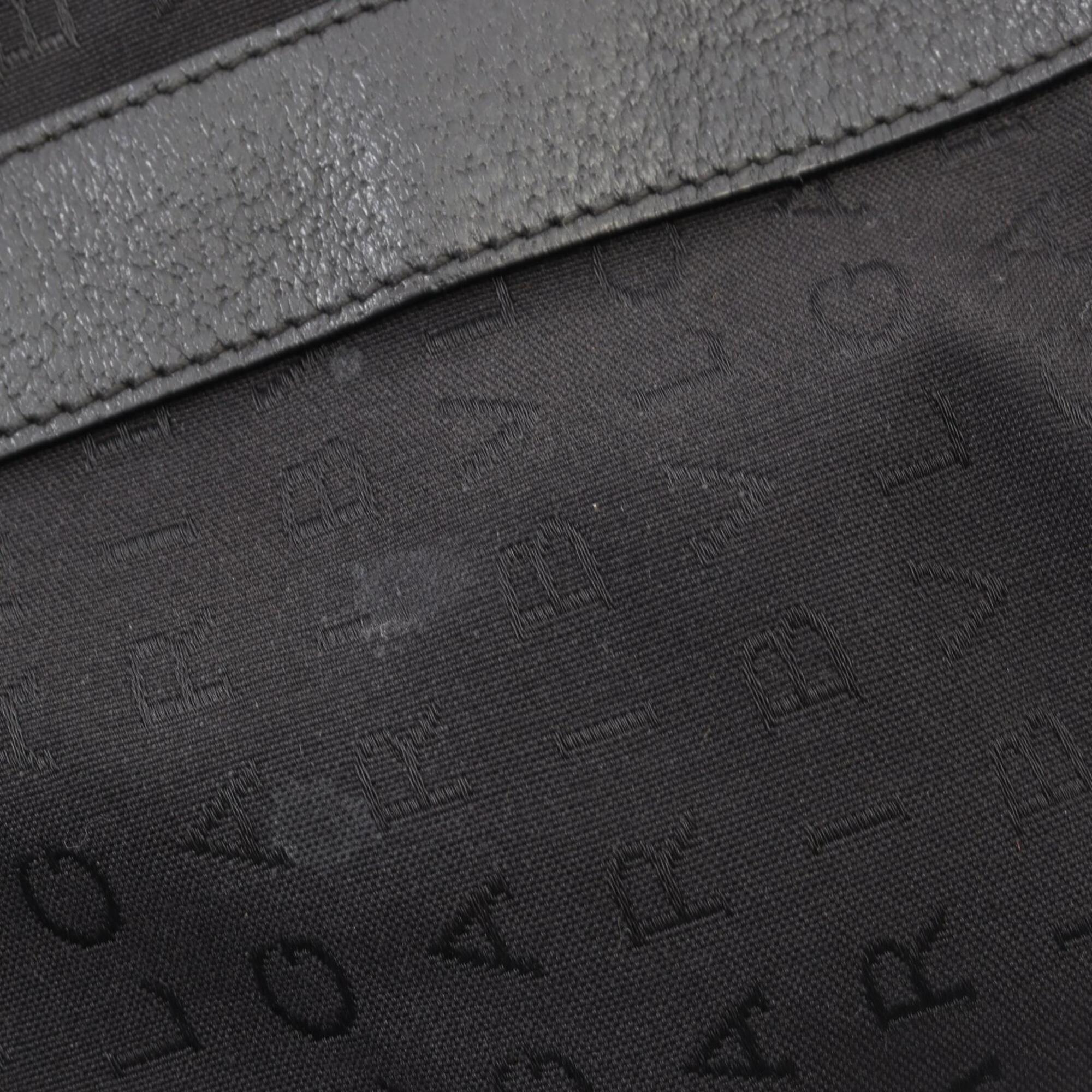 Bvlgari Black Canvas Leather Handbag Tote Bag (Pre-Owned)