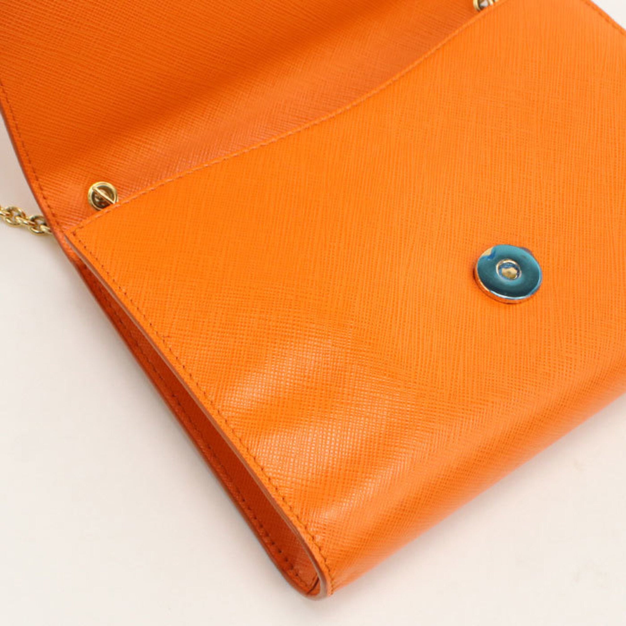 Salvatore Ferragamo Orange Leather Shoulder Bag (Pre-Owned)
