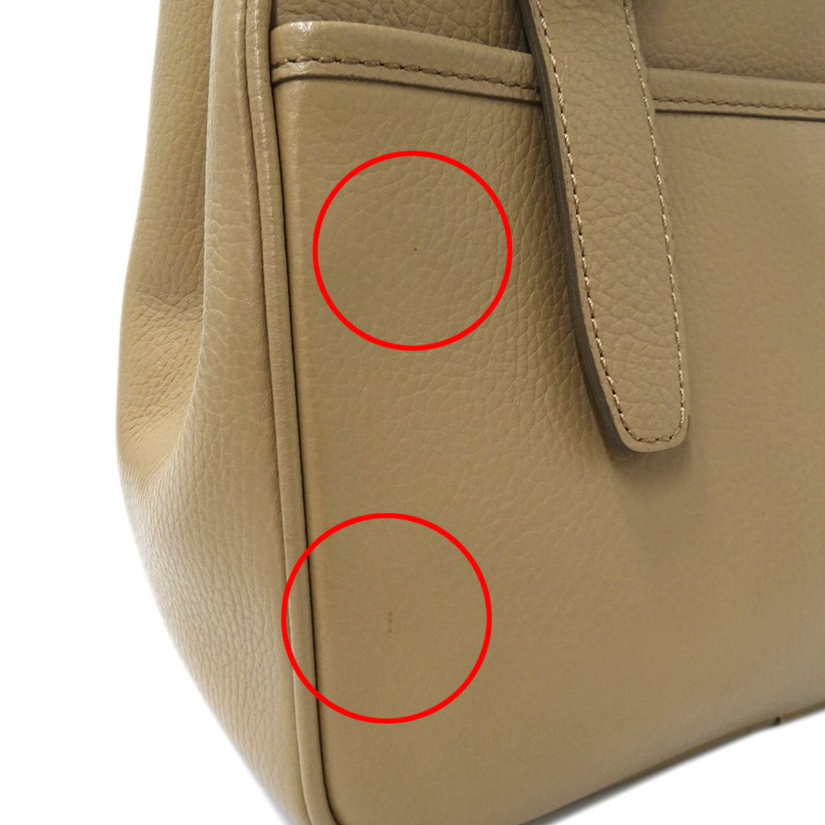 Burberry Beige Leather Handbag Tote Bag (Pre-Owned)