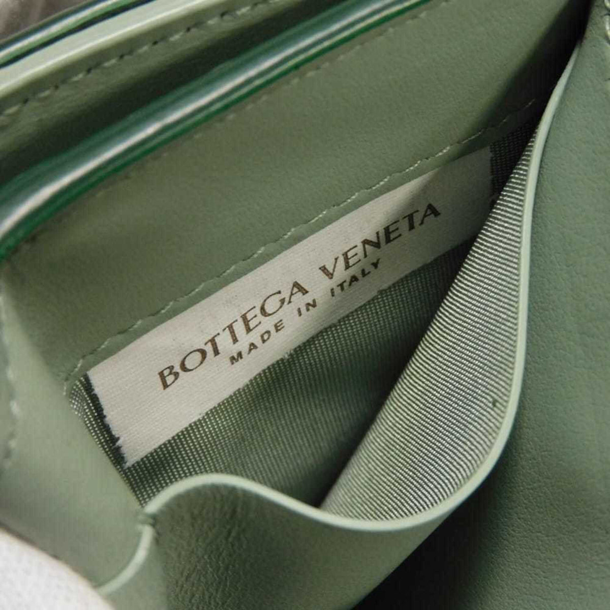 Bottega Veneta Green Intrecciato Wallet (Tri-Fold) (Pre-Owned)