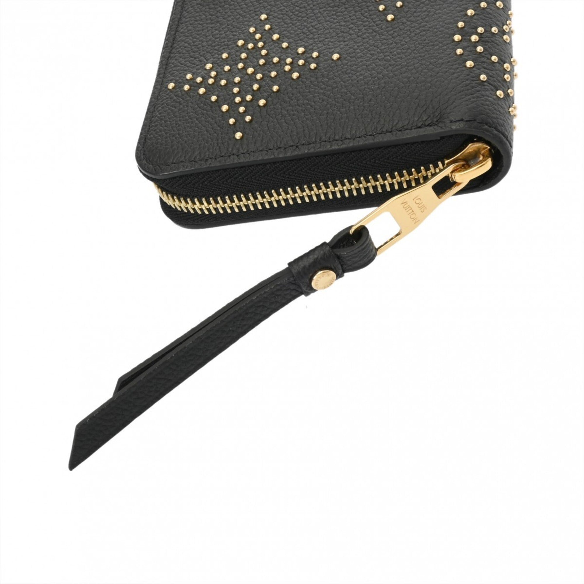 Louis Vuitton Noir Leather Long Wallet (Bi-Fold) (Pre-Owned)