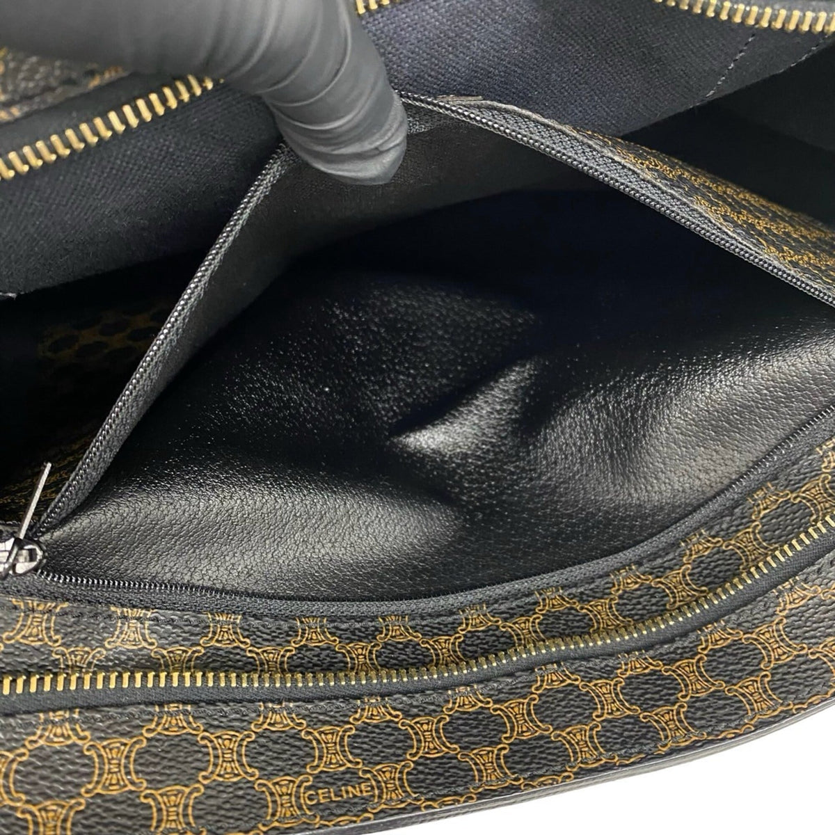 Celine Black Brown Pvc Leather Handbag Tote Bag (Pre-Owned)
