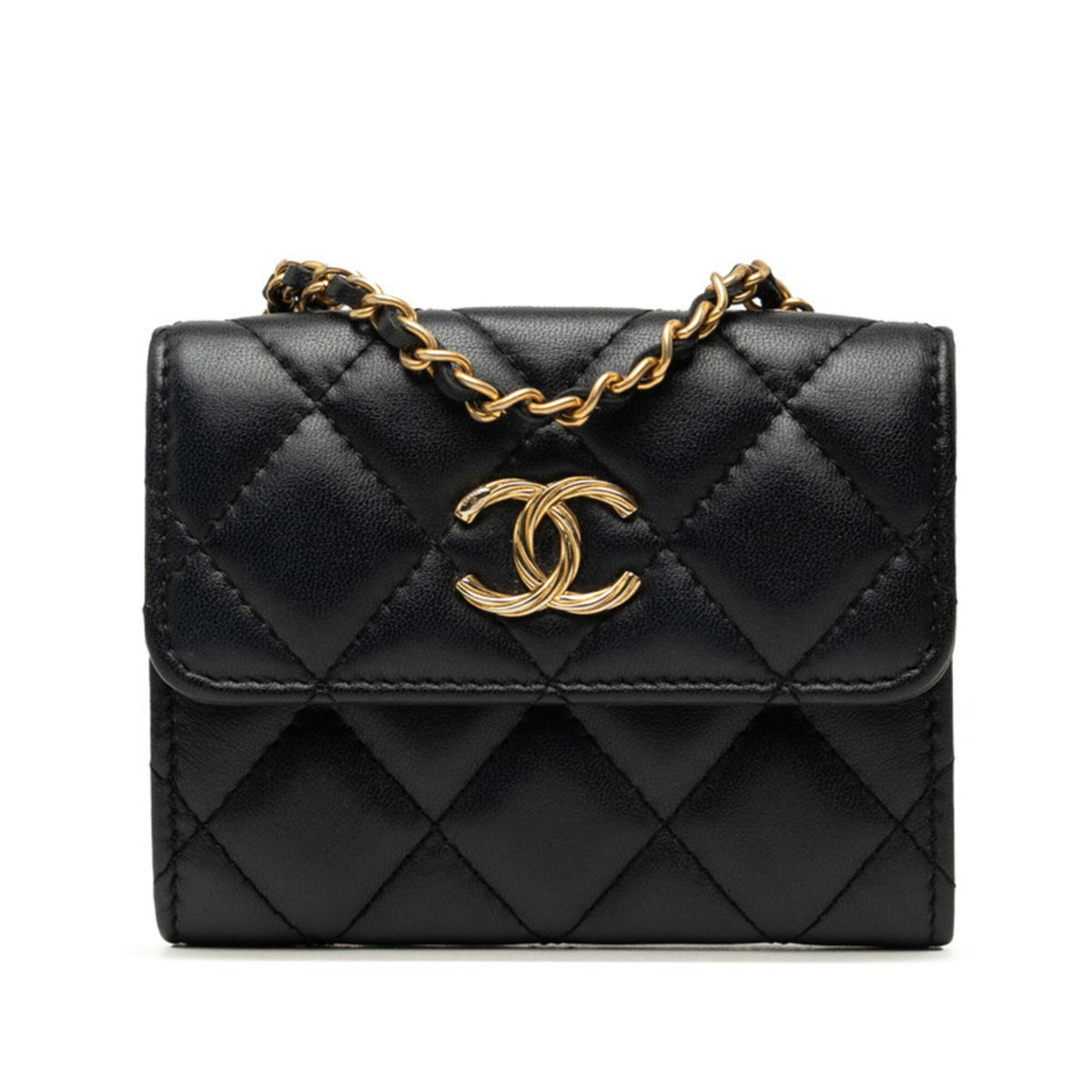 Chanel Black Leather Shoulder Bag (Pre-Owned)