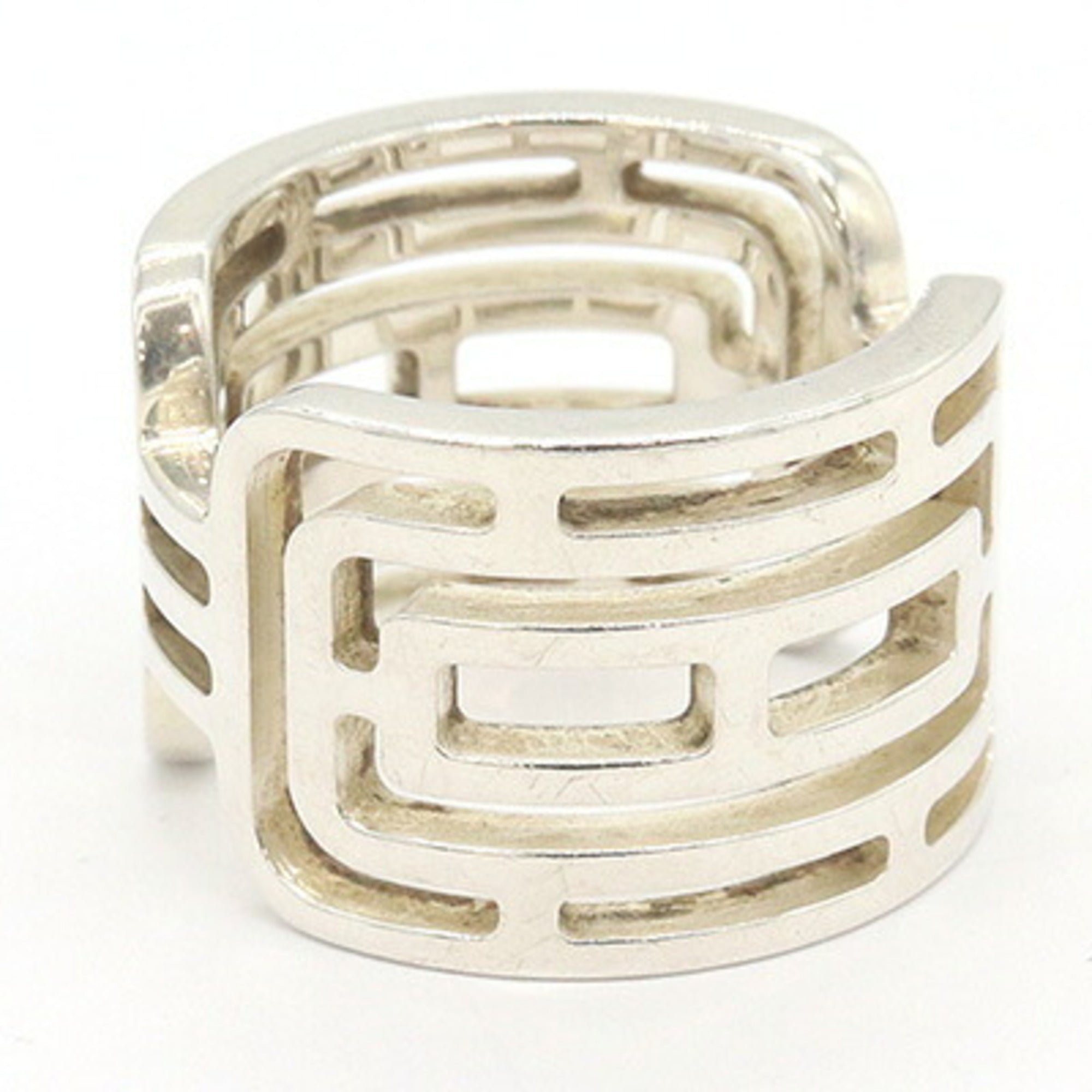 Hermes Silver Sterling Silver 925 Band Ring (Pre-Owned)