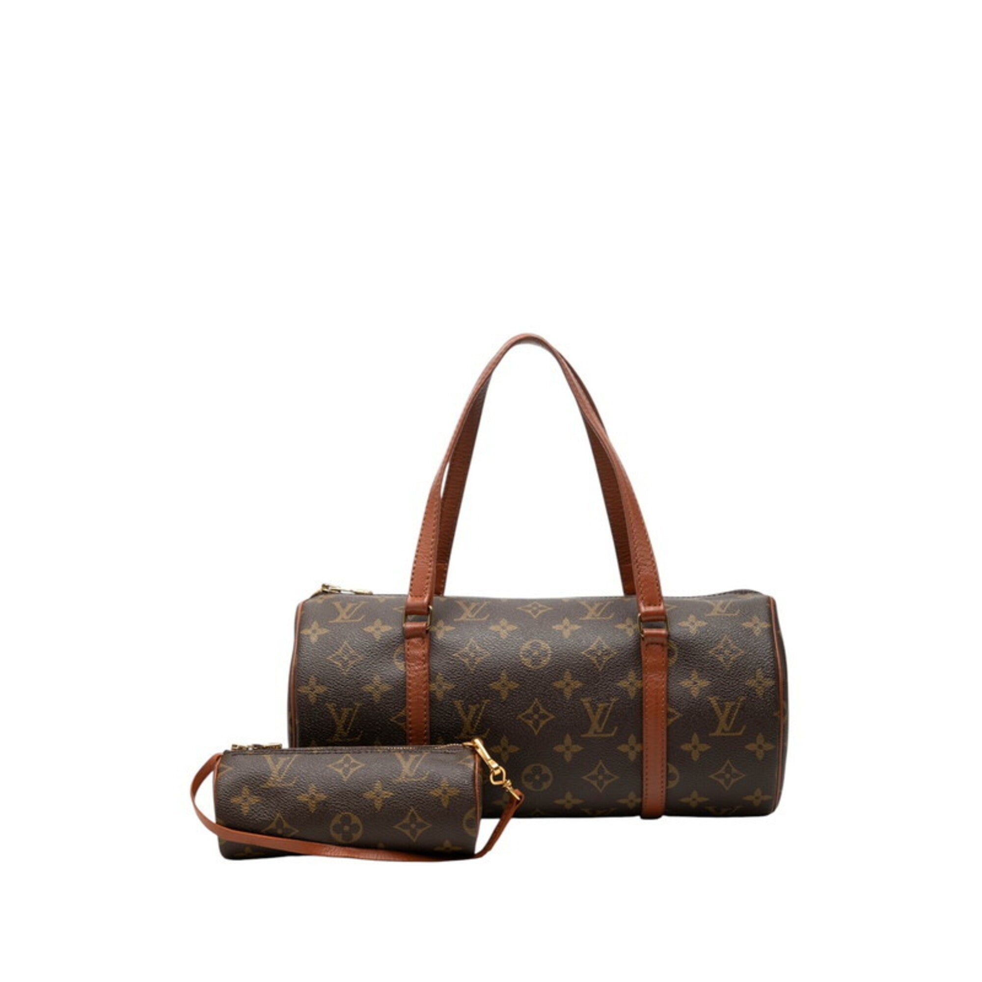 Louis Vuitton Brown Pvc Leather Handbag Pouch (Pre-Owned)
