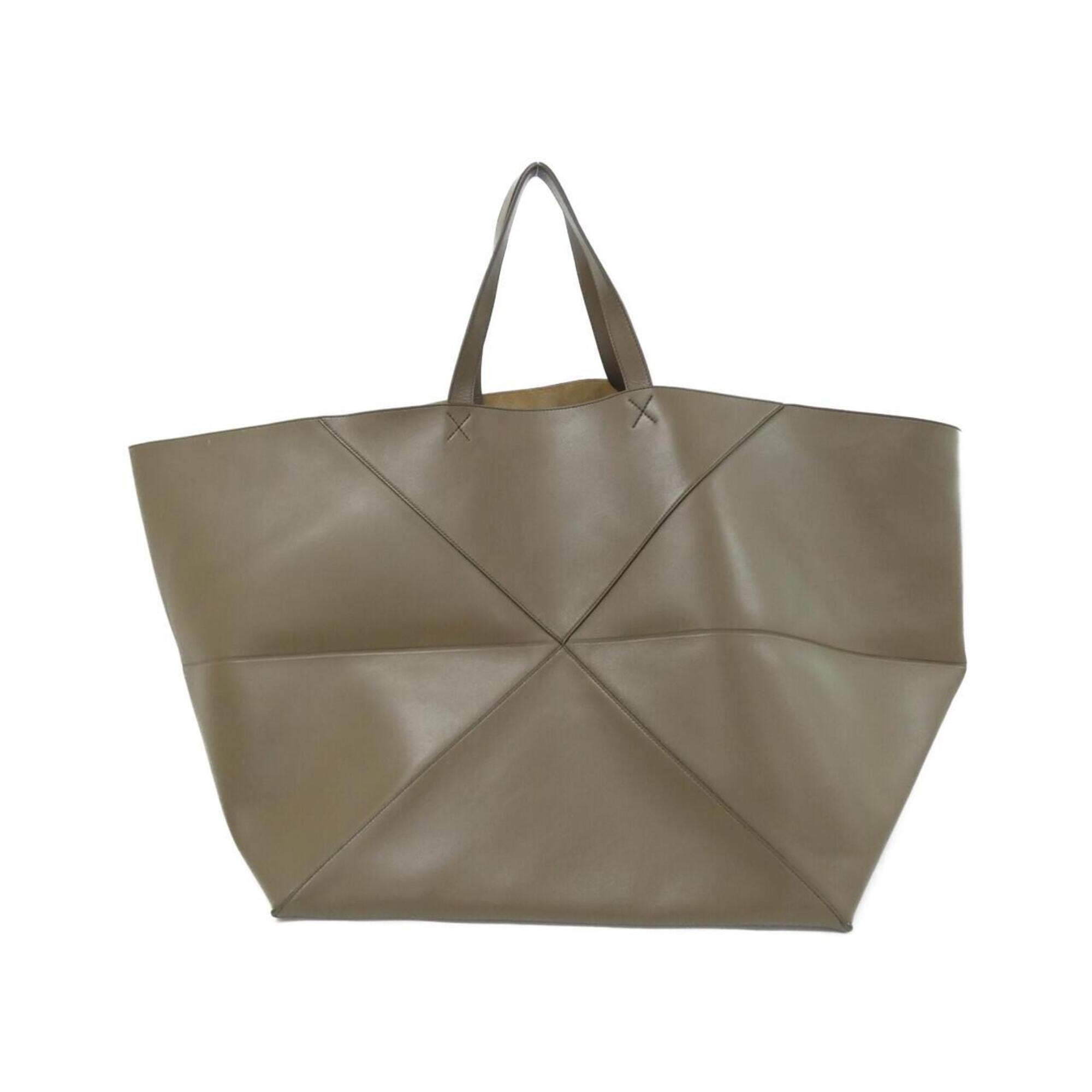 Loewe Brown Leather Handbag Tote Bag (Pre-Owned)
