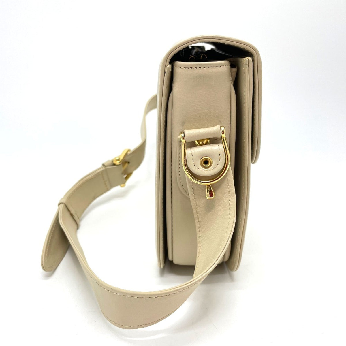 Celine Beige Leather Shoulder Bag (Pre-Owned)
