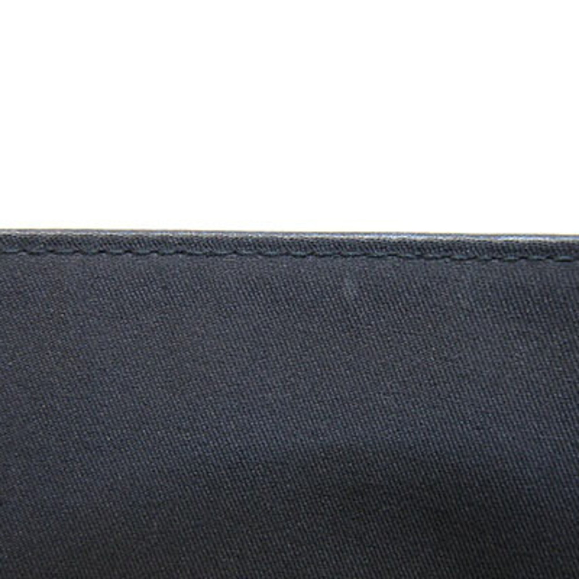 Gucci Navy Leather Handbag Shoulder Bag (Pre-Owned)