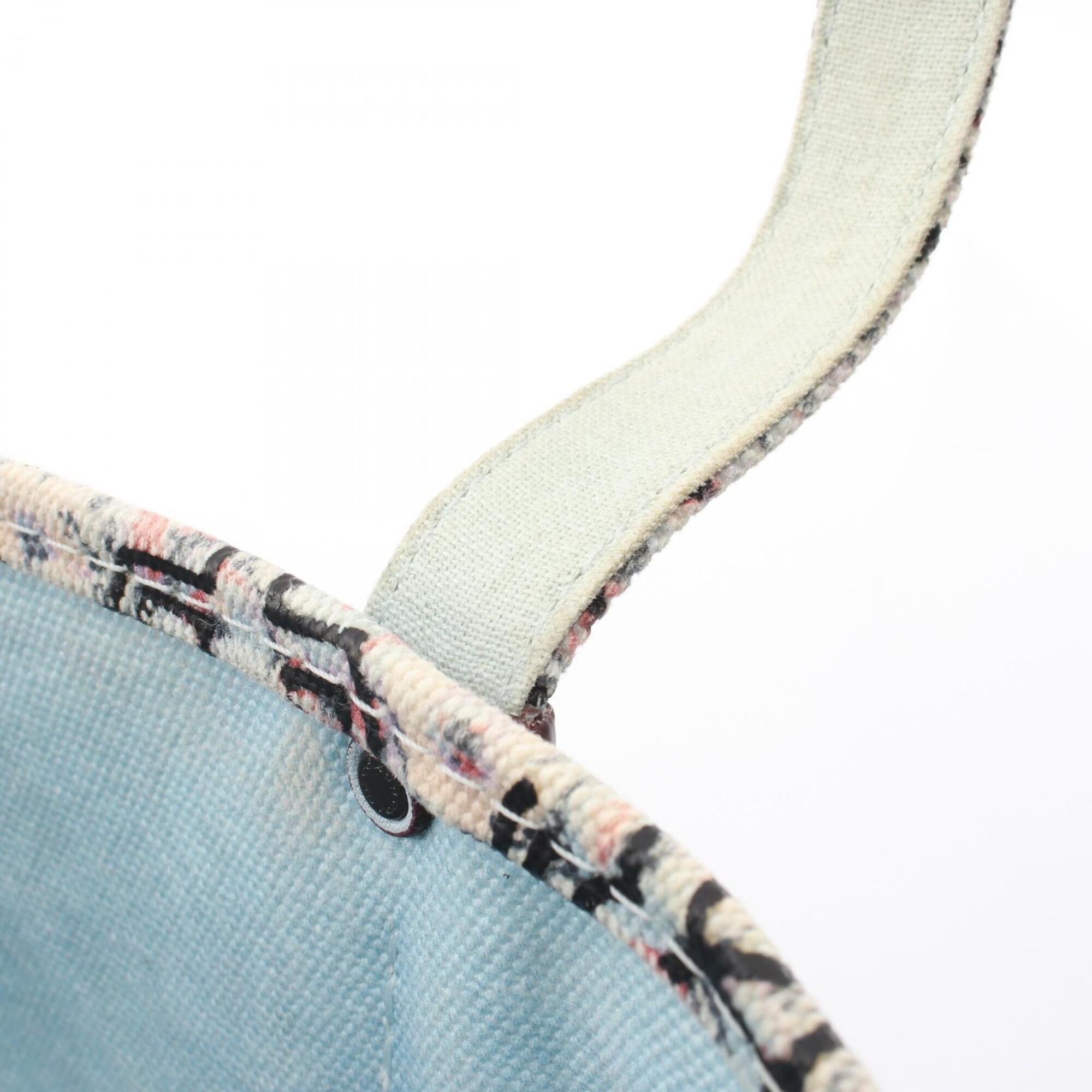 Coach Blue Multi-Color Canvas Leather Handbag Tote Bag (Pre-Owned)