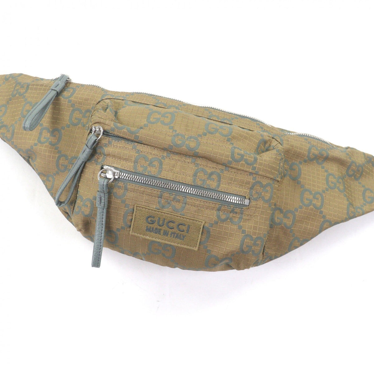 Gucci Khaki Nylon Sling Bag (Pre-Owned)