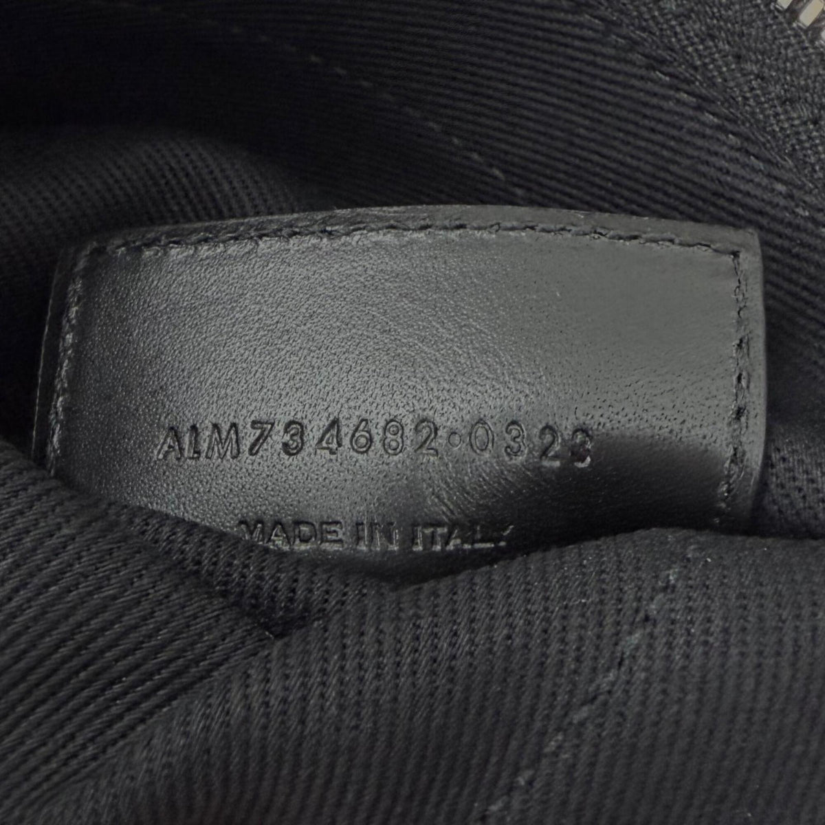 Saint Laurent Black Canvas Leather Pouch Shoulder Bag (Pre-Owned)