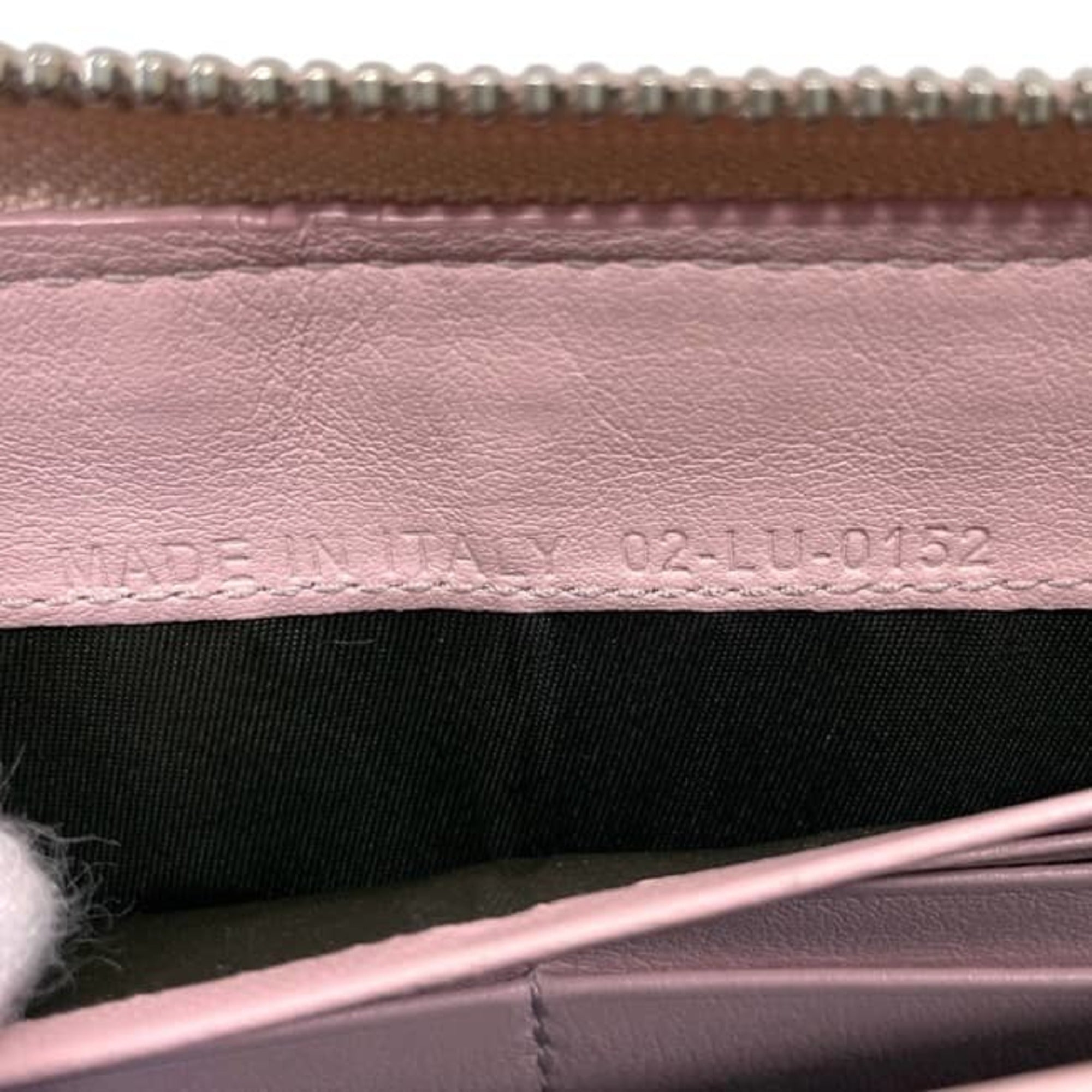 Christian Dior Beige Orange Patent Leather Leather Long Wallet (Bi-Fold) (Pre-Owned)