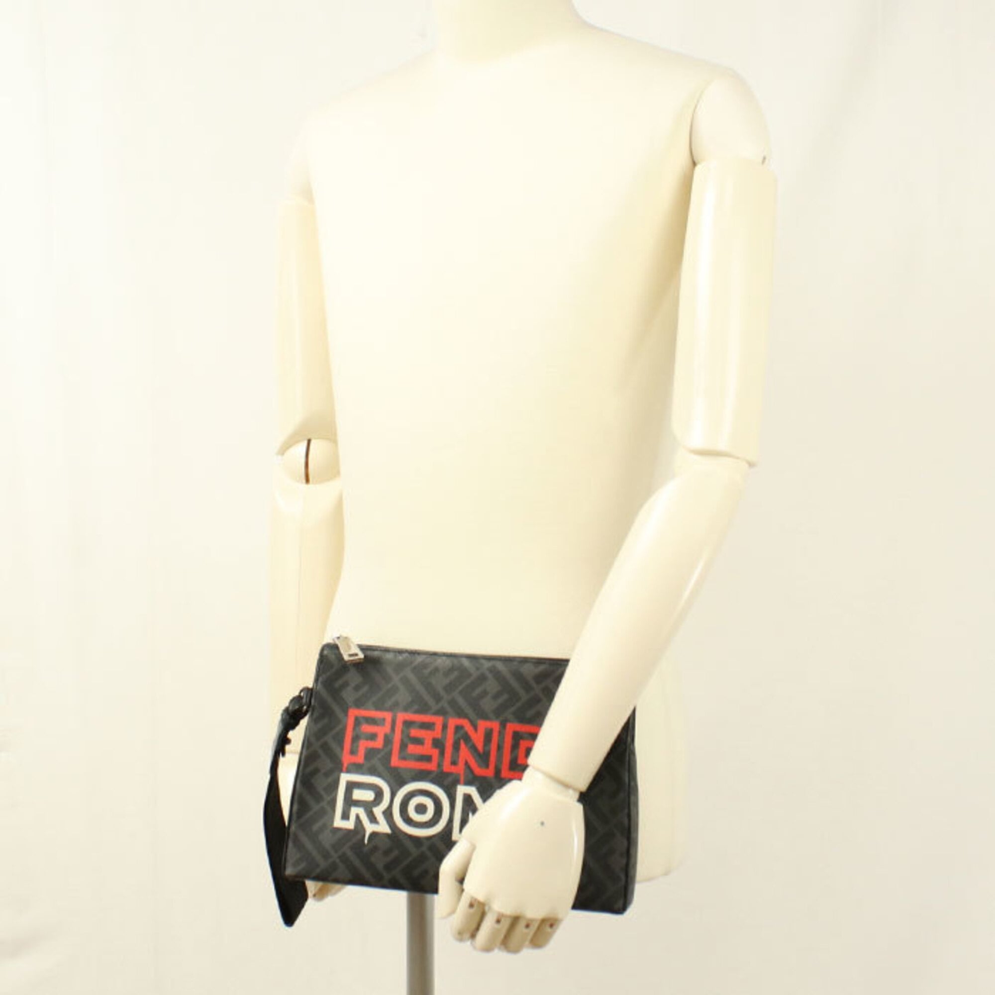 Fendi Black Pvc Clutch Bag (Pre-Owned)