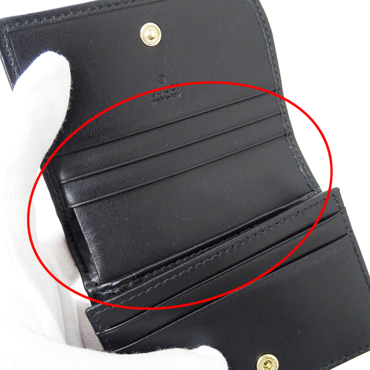 Gucci Black Leather Wallet (Bi-Fold) (Pre-Owned)