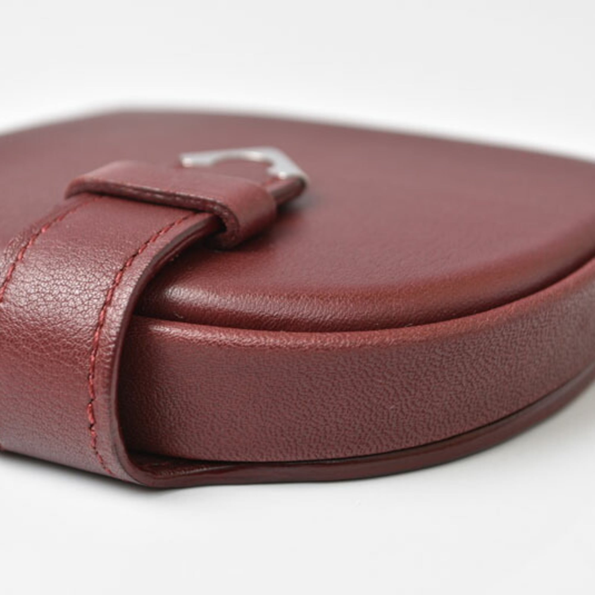 Cartier Must Bordeaux Leather Coin Purse/Coin Case (Pre-Owned)