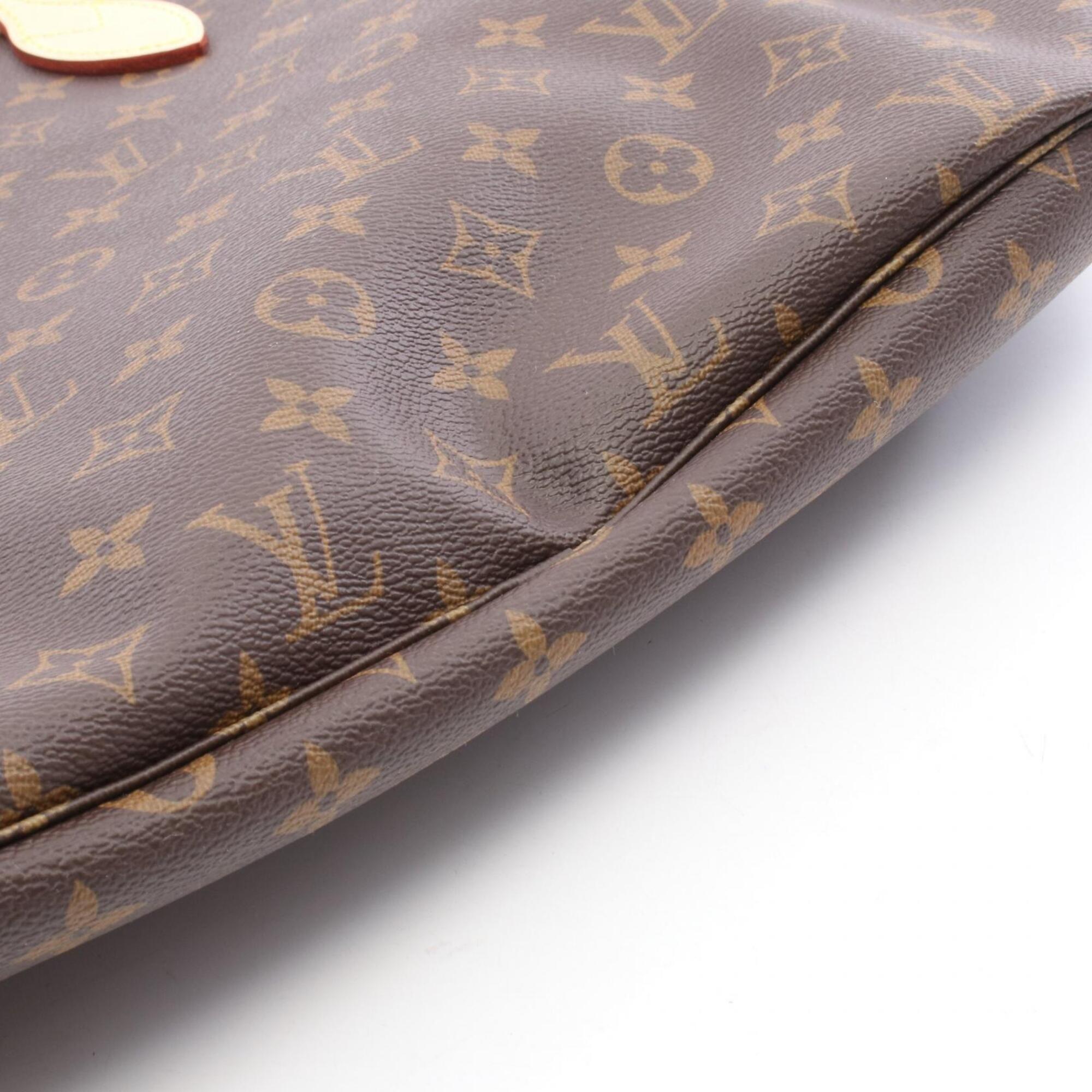 Louis Vuitton Brown Cerise Coated Canvas Leather Handbag Tote Bag (Pre-Owned)