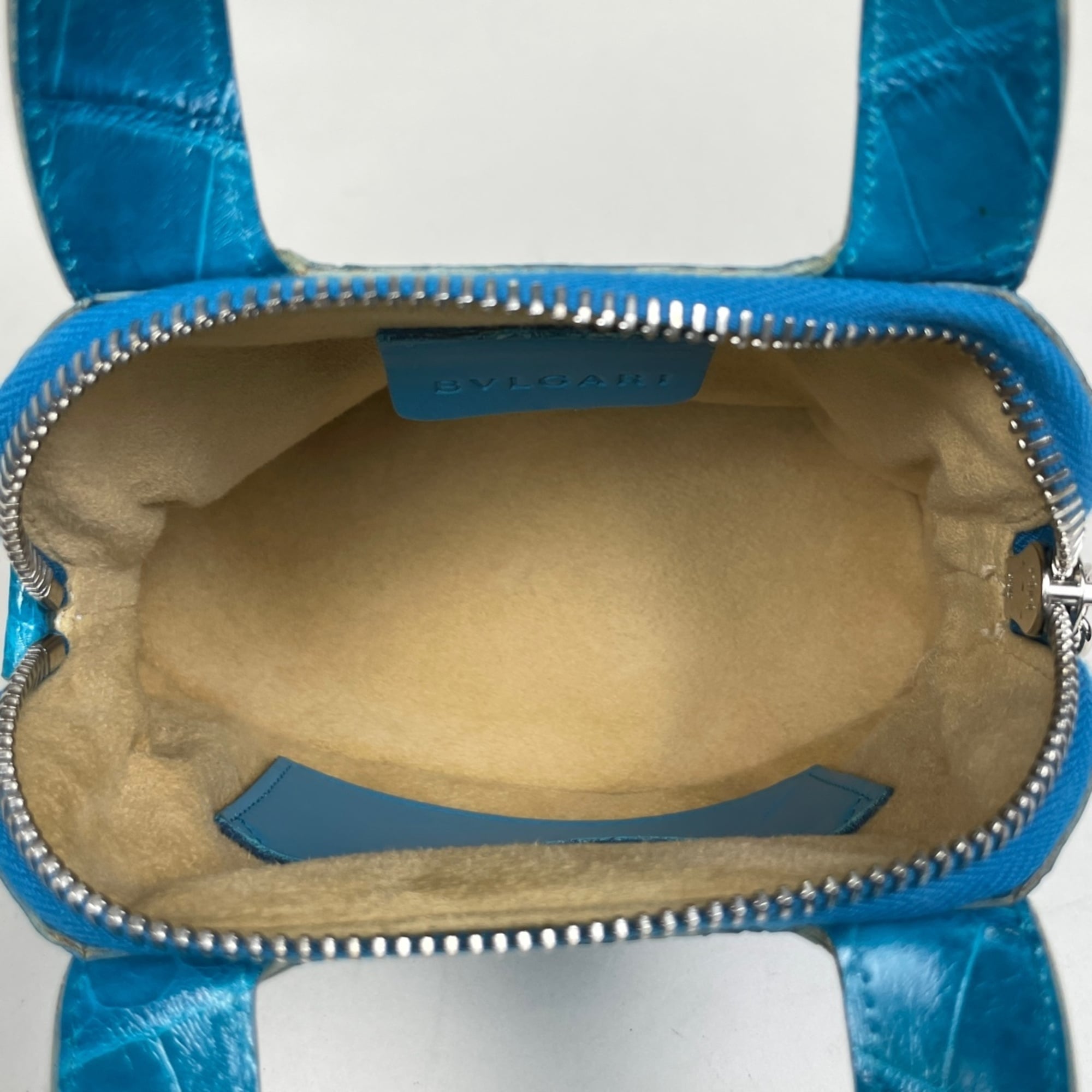 Bvlgari Bvlgari Bvlgari Blue Leather Handbag (Pre-Owned)