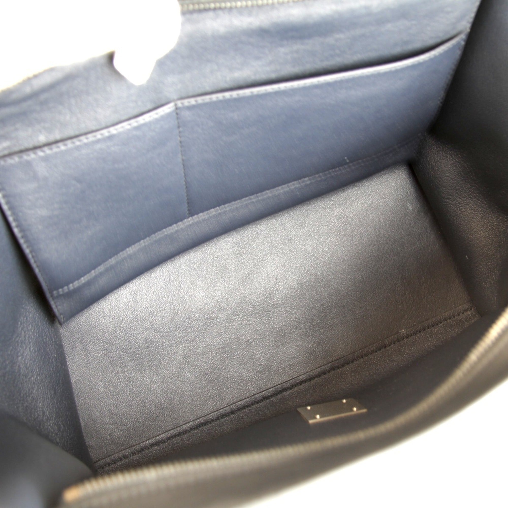 Celine Trapeze Gray Leather Suede Shoulder Bag (Pre-Owned)