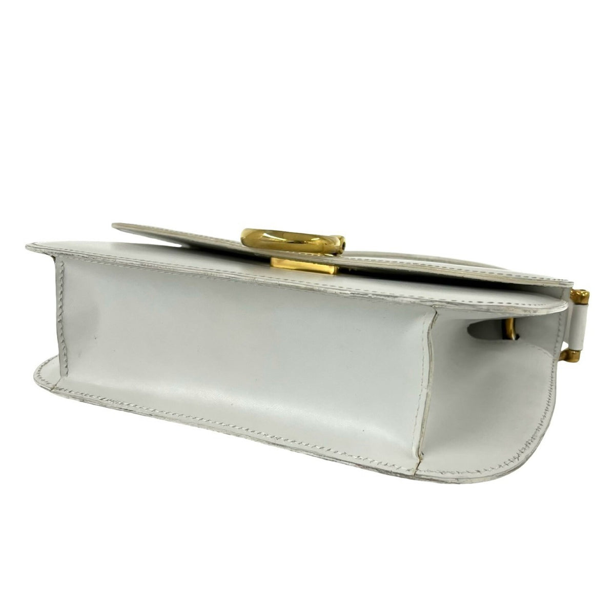 Celine White Leather Handbag Tote Bag (Pre-Owned)