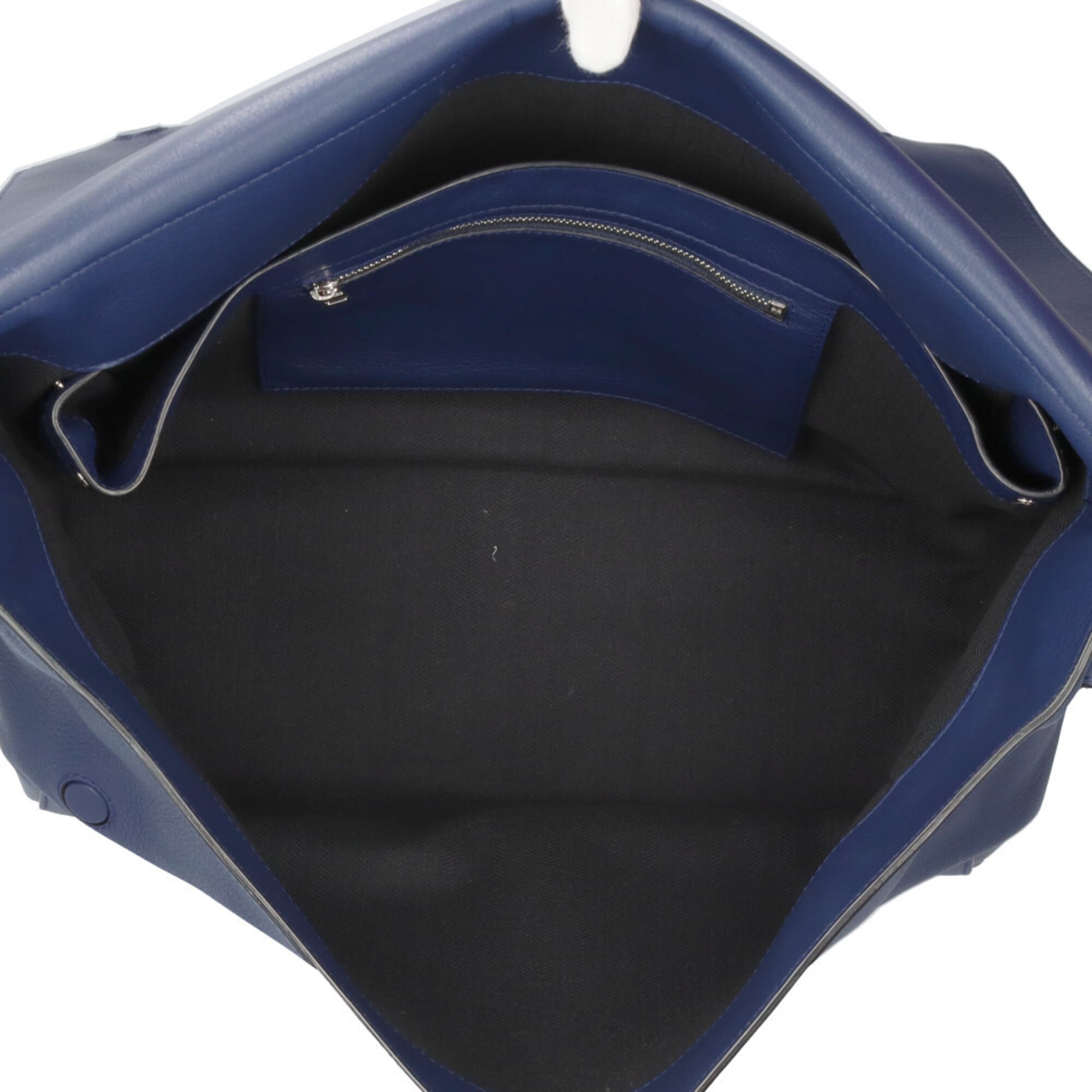 Loewe Anton Navy Leather Messenger Bag Shoulder Bag (Pre-Owned)