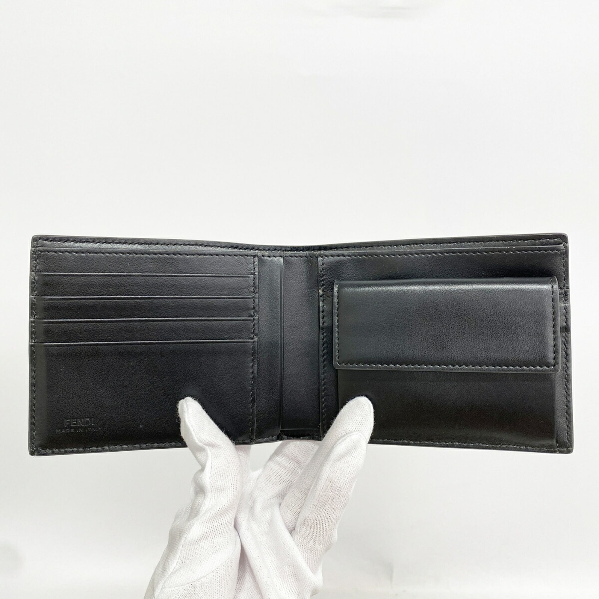 Fendi Black Brown Pvc Wallet (Bi-Fold) (Pre-Owned)